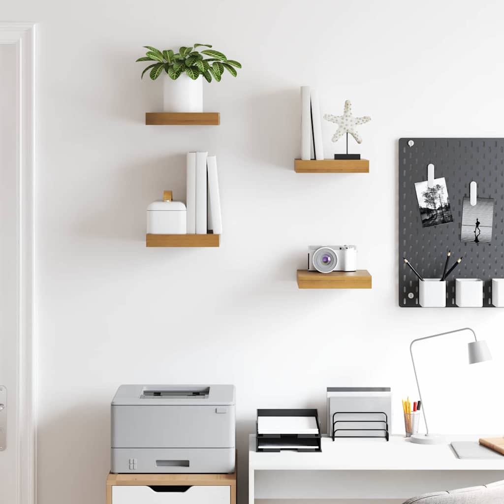 Étagère Murale 4 pcs Marron 23 x 23,5 x 4 cm Bois d'ingénierie - XIOS