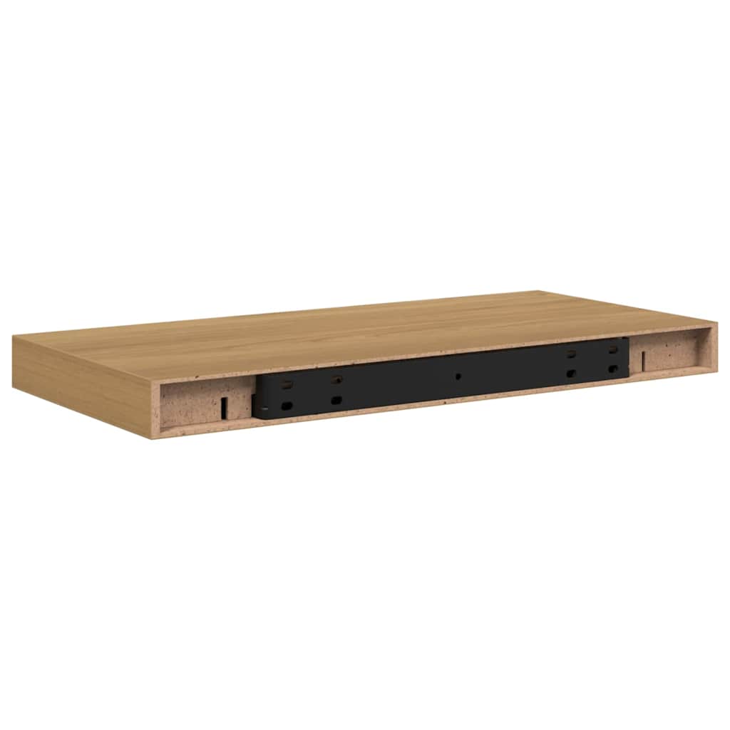 Étagère Murale Montage mural 4 pc Marron 50 x 23,5 x 3,8 cm