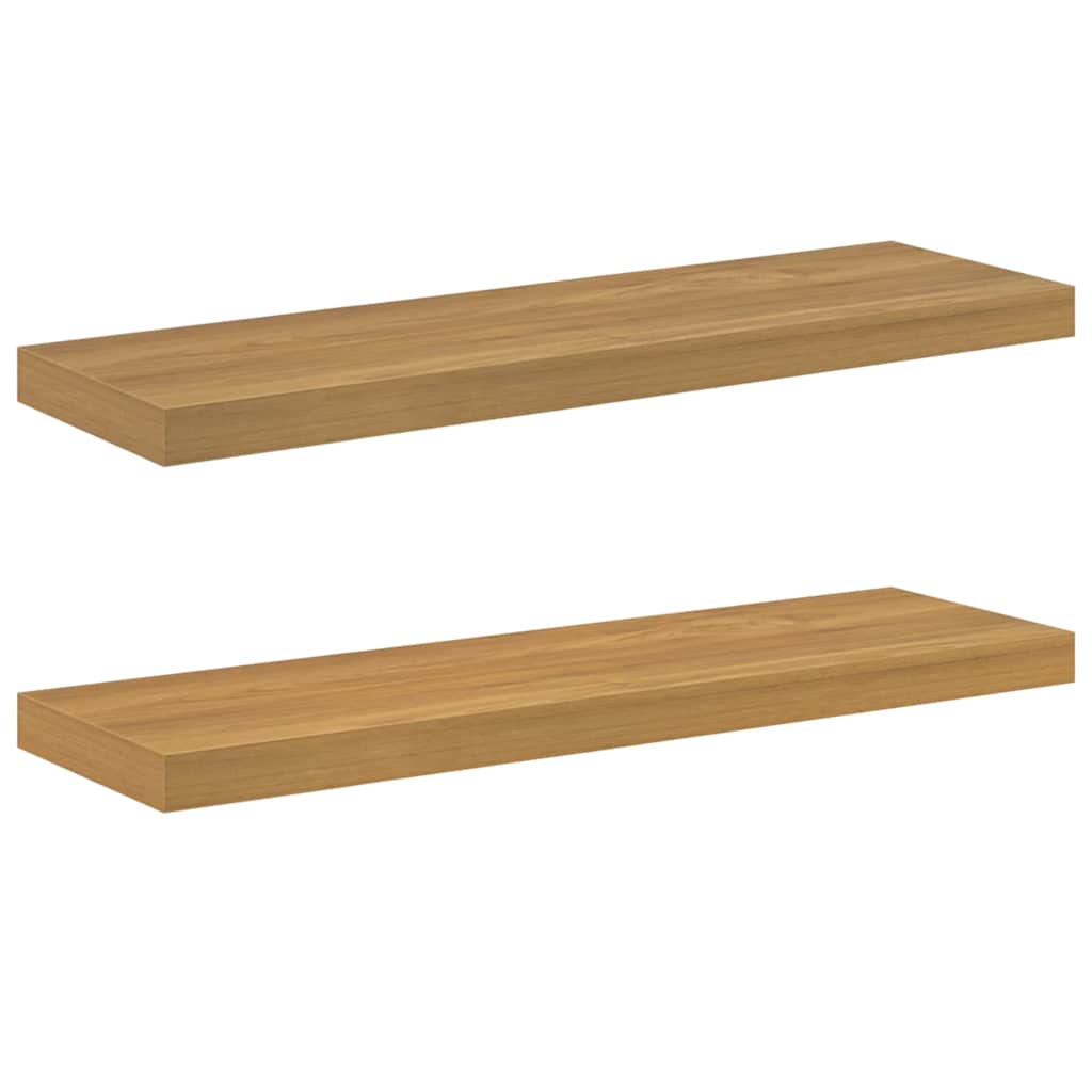 Étagère Murale 2 pcs Marron 90 x 23,5 x 4 cm Bois d'ingénierie - XIOS