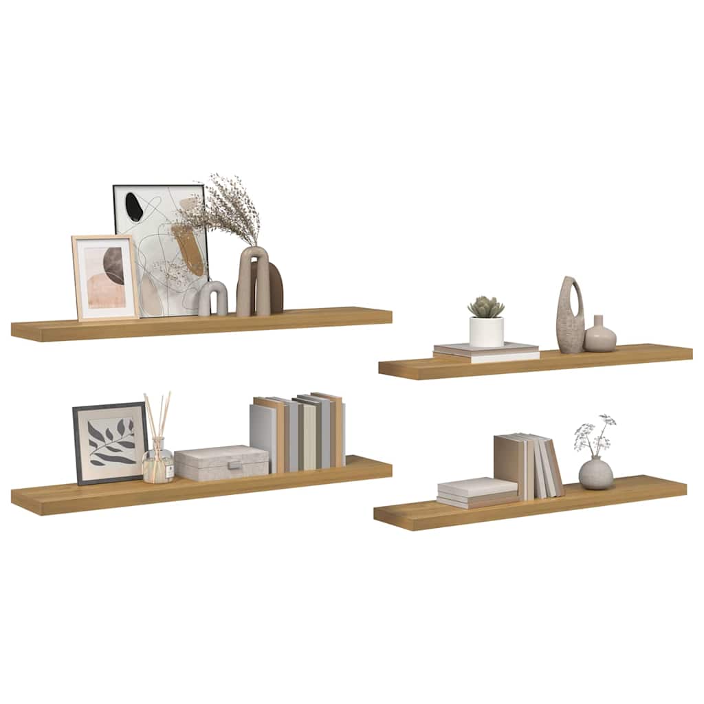 Étagère Murale Montage mural 4 pc Marron 120 x 23,5 x 3,8 cm - XIOS