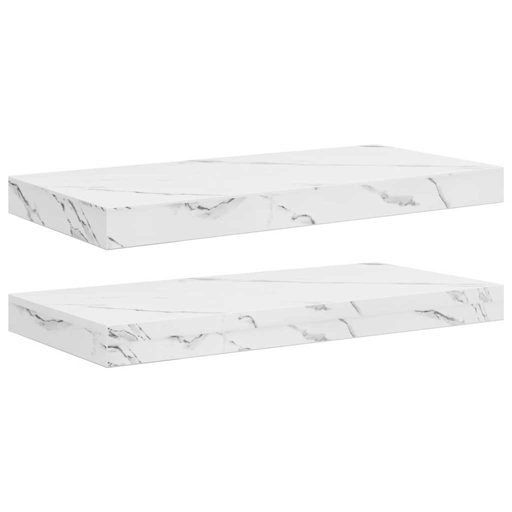 Étagère Murale 2 pcs Marbre blanc 50 x 23,5 x 4 cm - XIOS