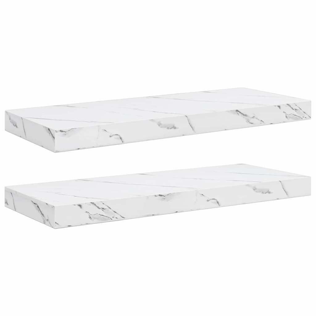 Étagère Murale 2 pcs Marbre blanc 60 x 23,5 x 4 cm - XIOS