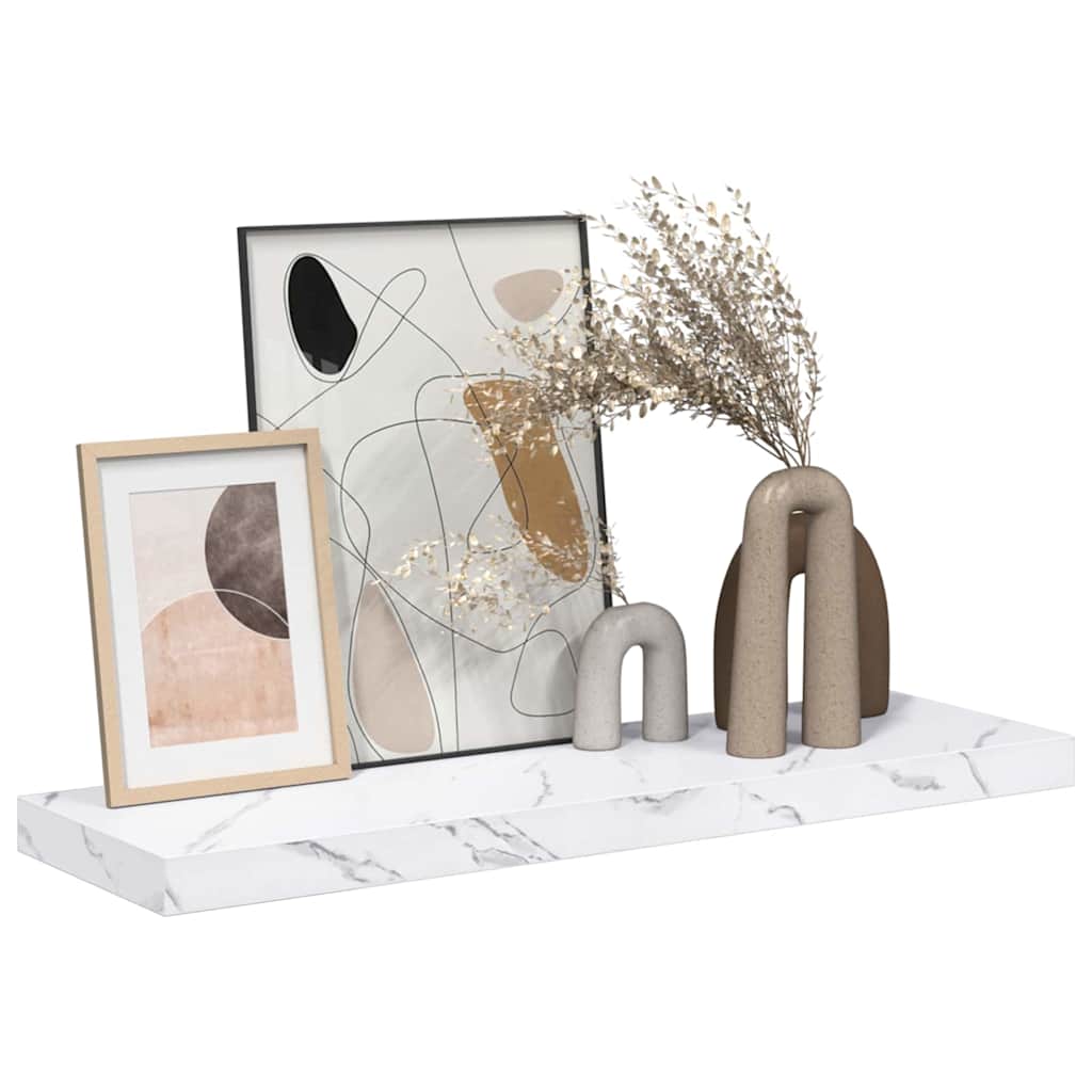 Étagère Murale Marbre blanc 80 x 23,5 x 4 cm Bois d'ingénierie - XIOS