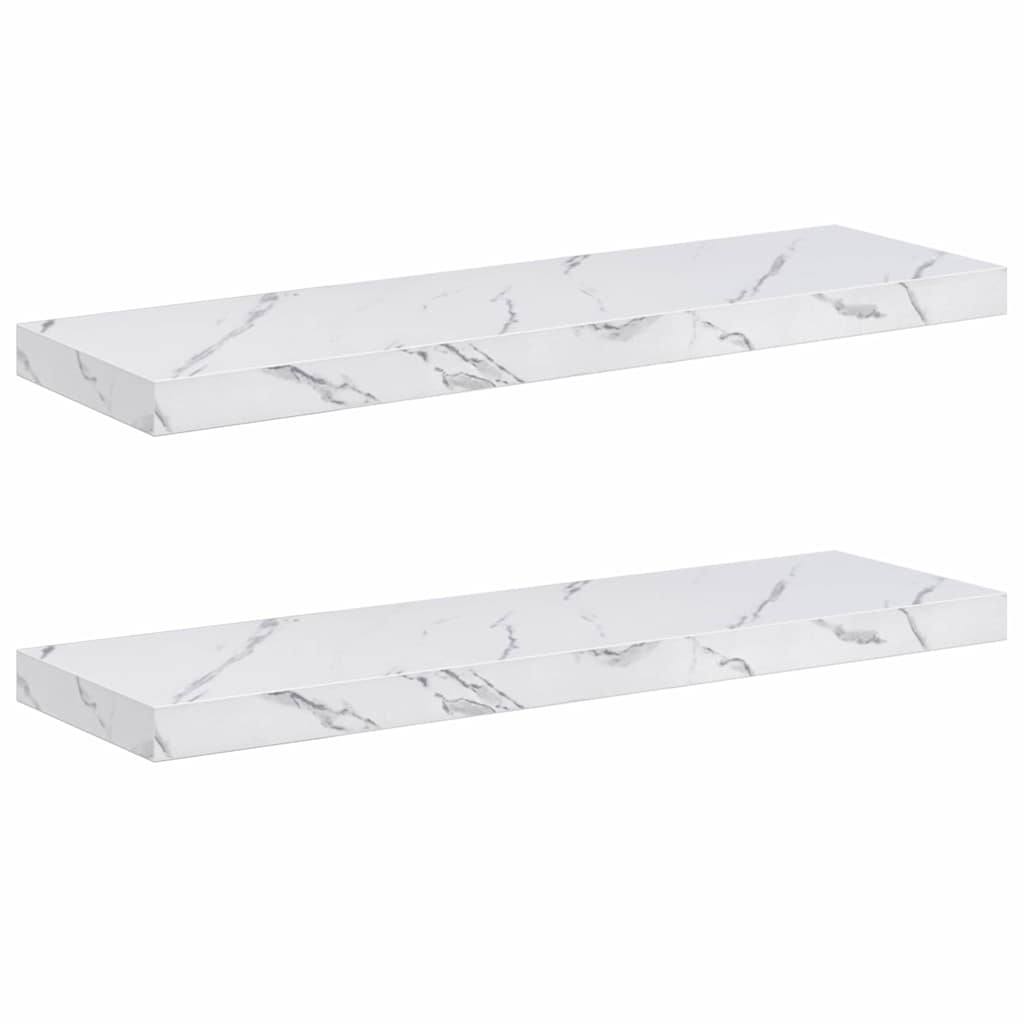 Étagère Murale 2 pcs Marbre blanc 80 x 23,5 x 4 cm - XIOS