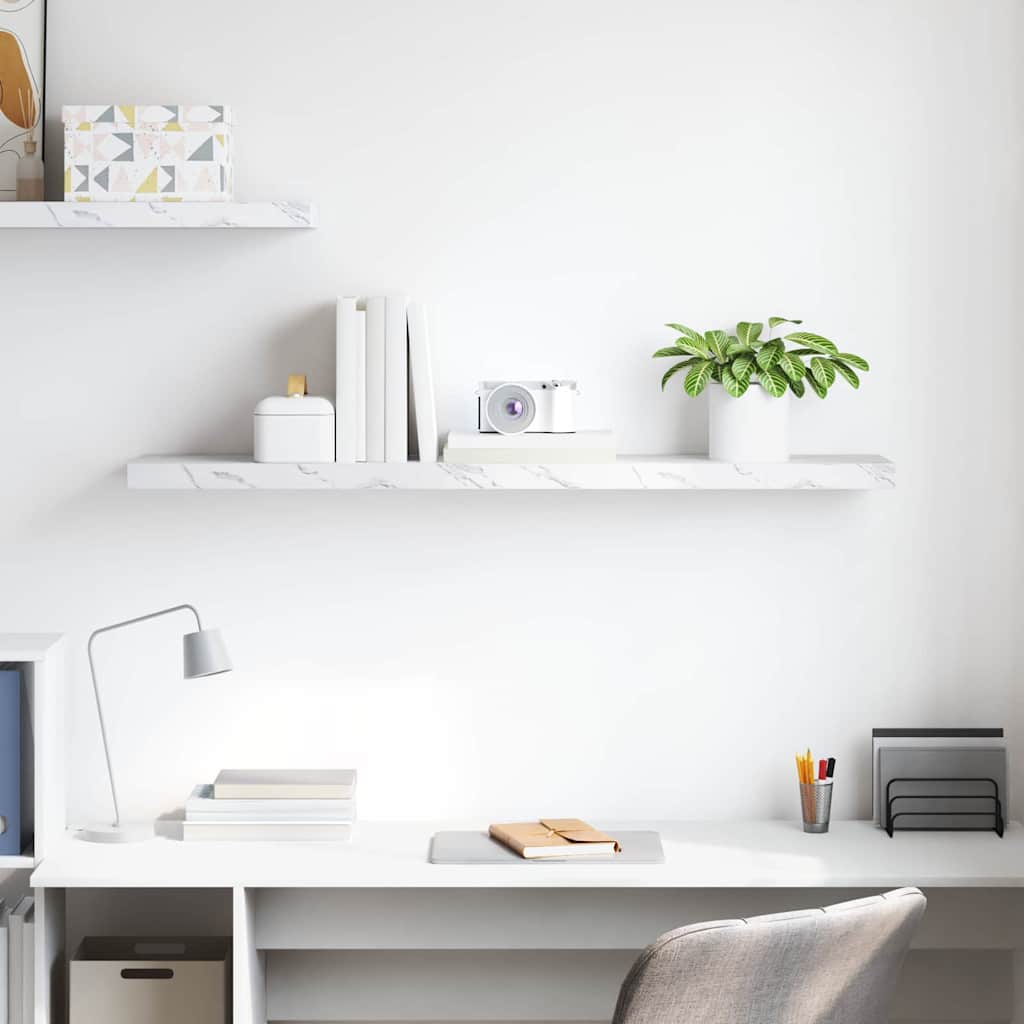 Étagère Murale Marbre blanc 120 x 23,5 x 4 cm Bois d'ingénierie - XIOS