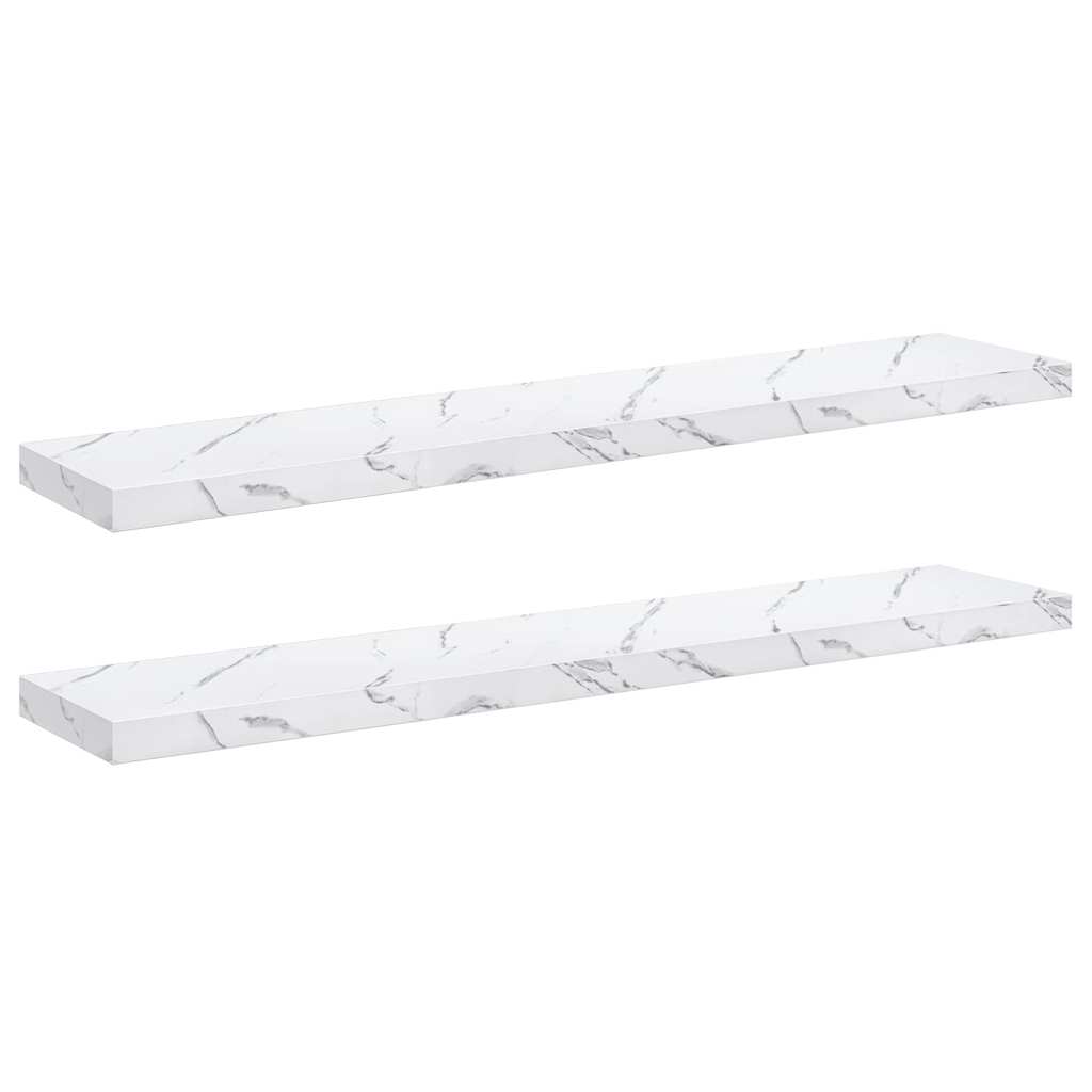 Étagère Murale 2 pcs Marbre blanc 120 x 23,5 x 4 cm - XIOS