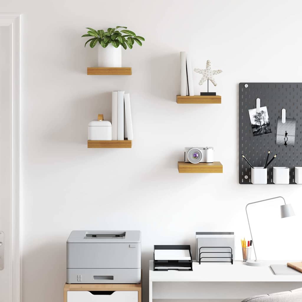 Étagère Murale 4 pcs Beige 23 x 23,5 x 4 cm Bois d'ingénierie - XIOS