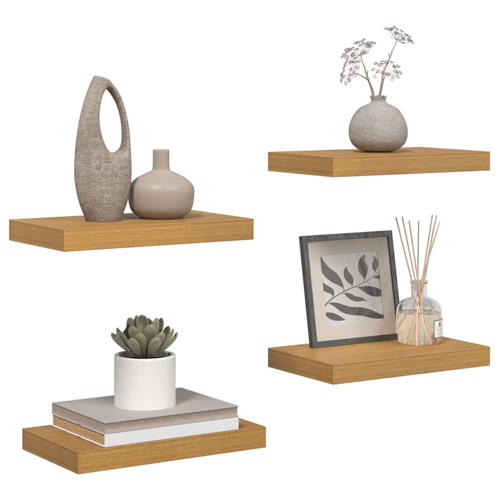 Étagère Murale 4 pcs Beige 40 x 23,5 x 4 cm Bois d'ingénierie - XIOS