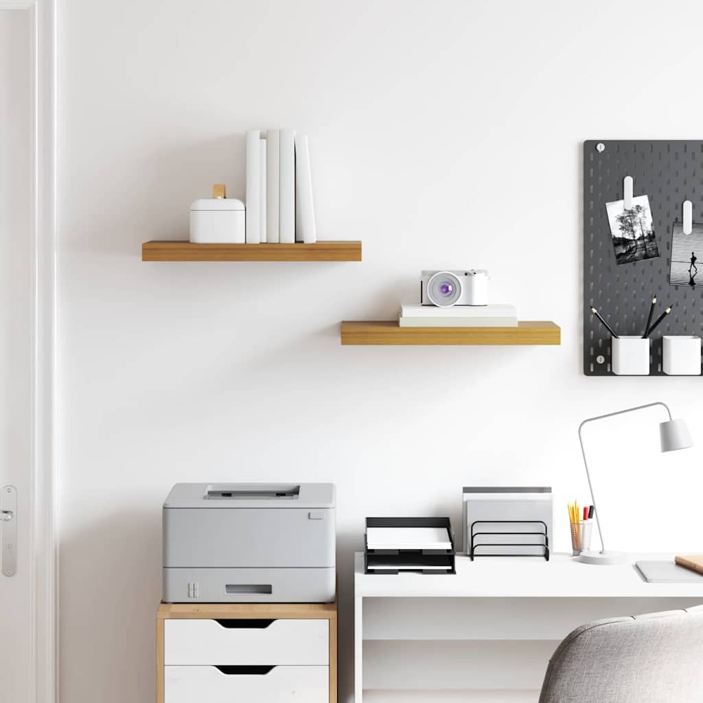 Étagère Murale 2 pcs Beige 50 x 23 x 4 cm Bois d'ingénierie - XIOS