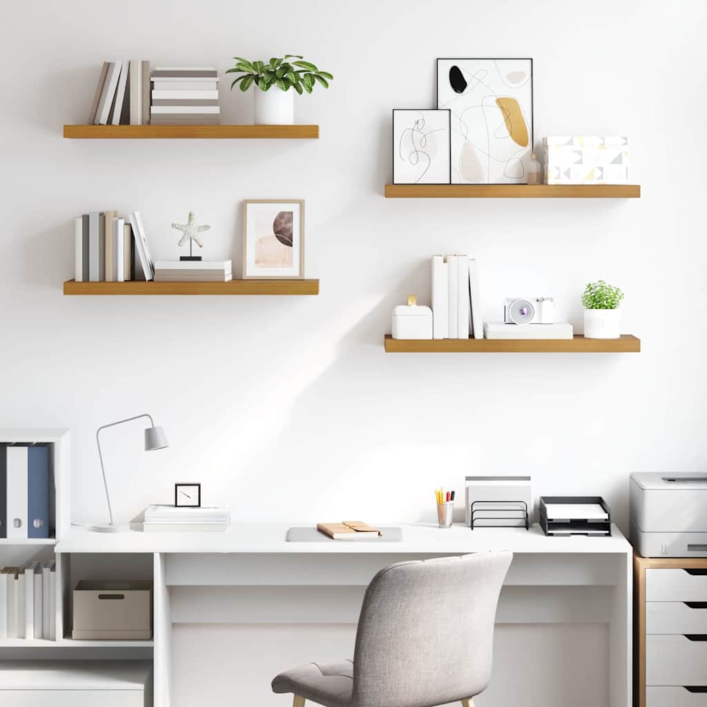 Étagère Murale 4 pcs Beige 90 x 23,5 x 4 cm Bois d'ingénierie - XIOS