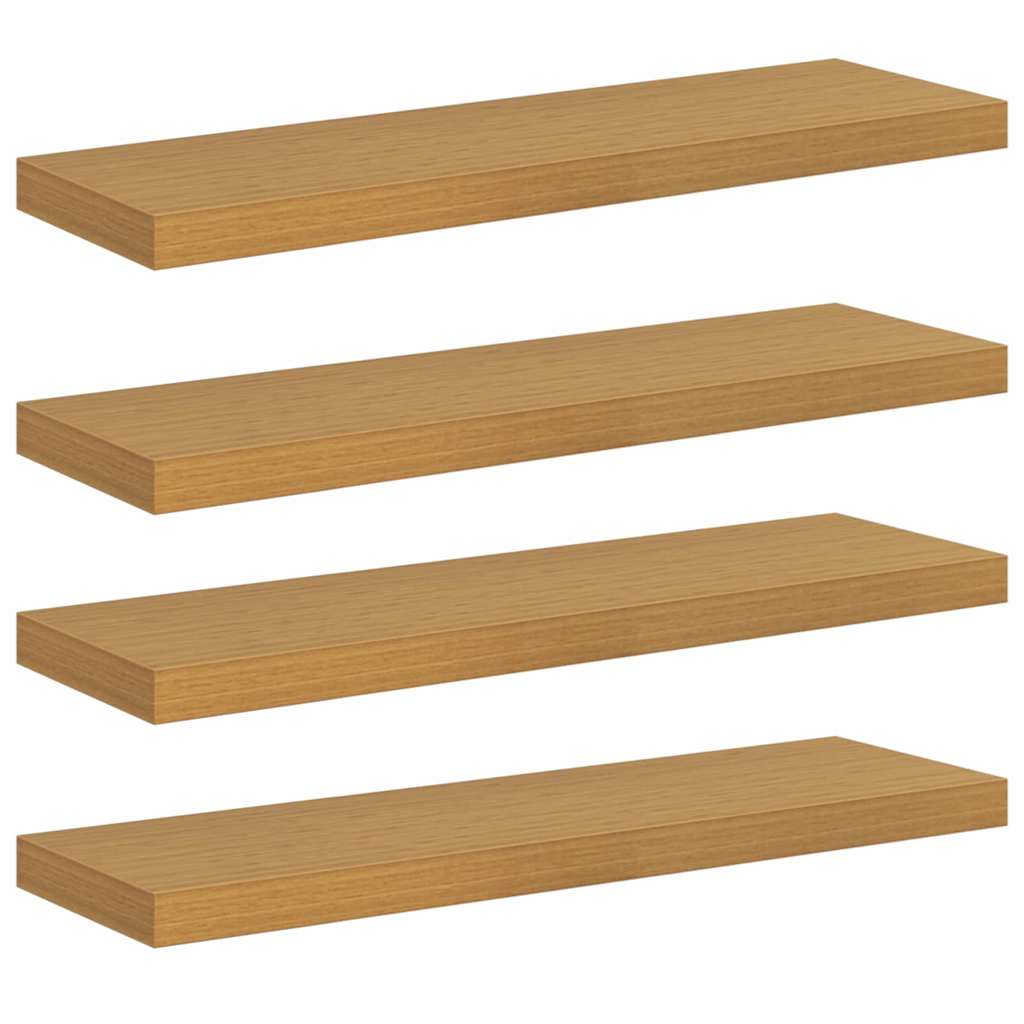 Étagère Murale 4 pcs Beige 90 x 23,5 x 4 cm Bois d'ingénierie - XIOS