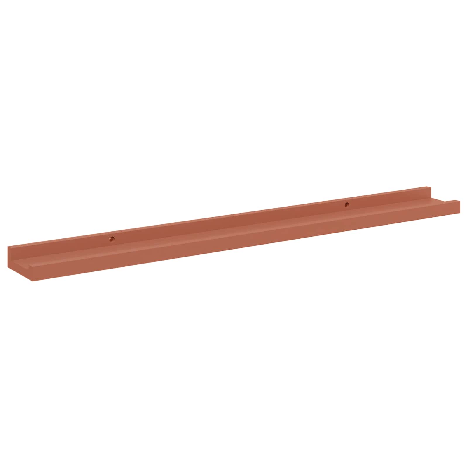 Étagère Murale 2 pcs Rouge 80 x 9 x 3 cm Bois d'ingénierie - XIOS