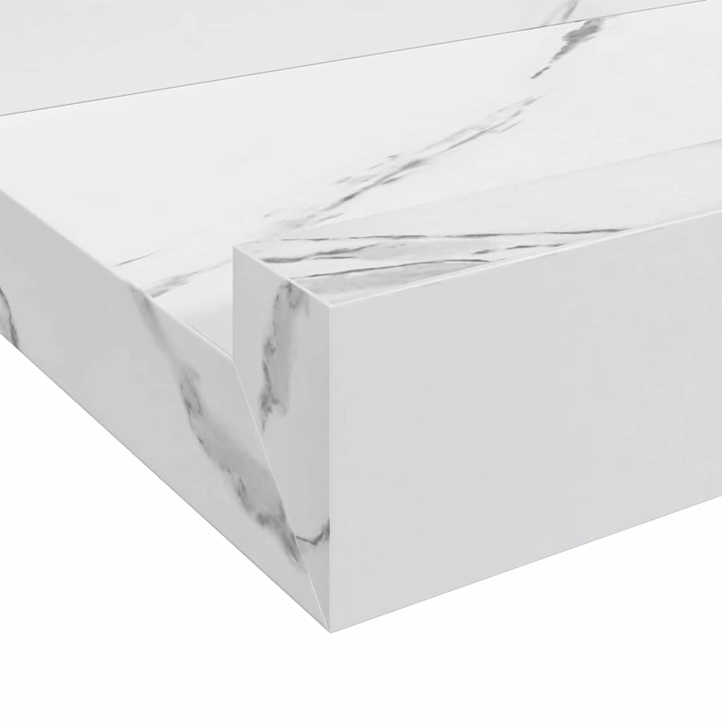 Étagère Murale avec étagère 4 pcs Marbre blanc 40 x 9 x 3 cm - XIOS