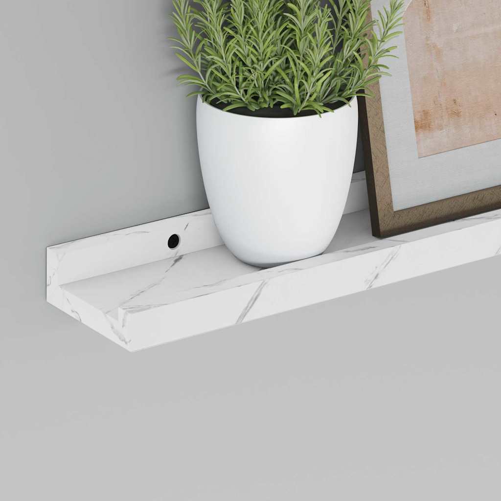 Étagère Murale avec étagère 4 pcs Marbre blanc 40 x 9 x 3 cm - XIOS