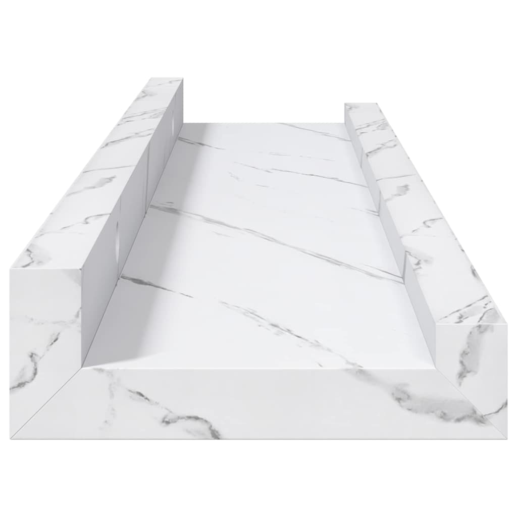 Étagère Murale avec étagère 4 pcs Marbre blanc 40 x 9 x 3 cm - XIOS