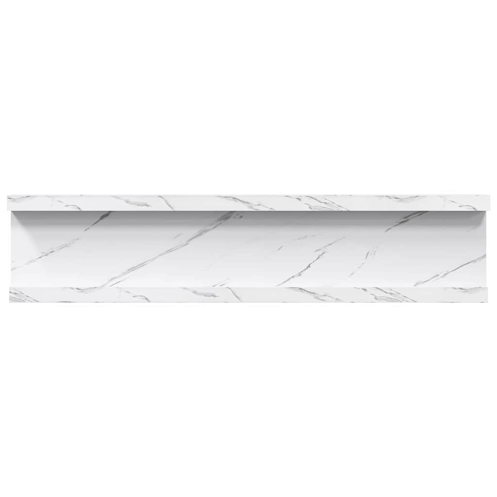 Étagère Murale avec étagère 4 pcs Marbre blanc 40 x 9 x 3 cm - XIOS