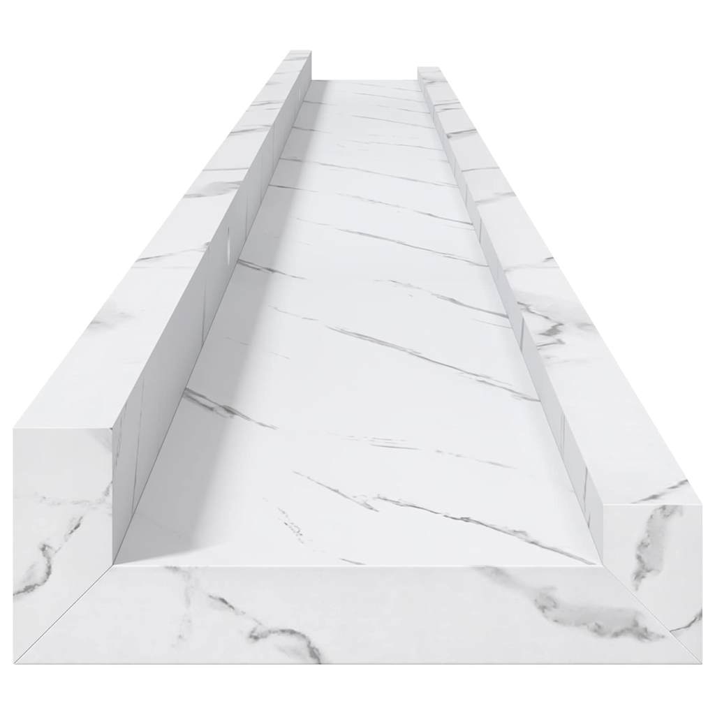 Étagère Murale Montage mural 4 pc Marbre blanc 115 x 9 x 3 cm - XIOS