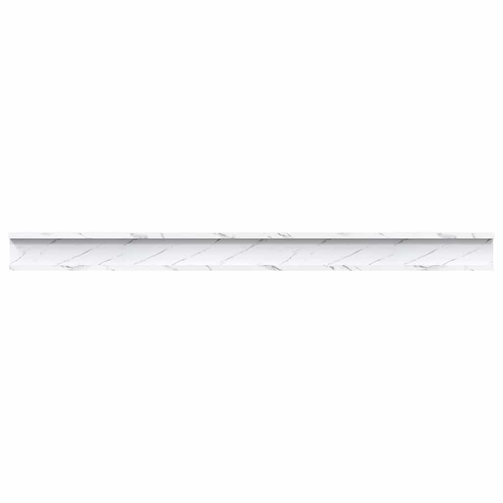 Étagère Murale Montage mural 4 pc Marbre blanc 115 x 9 x 3 cm - XIOS