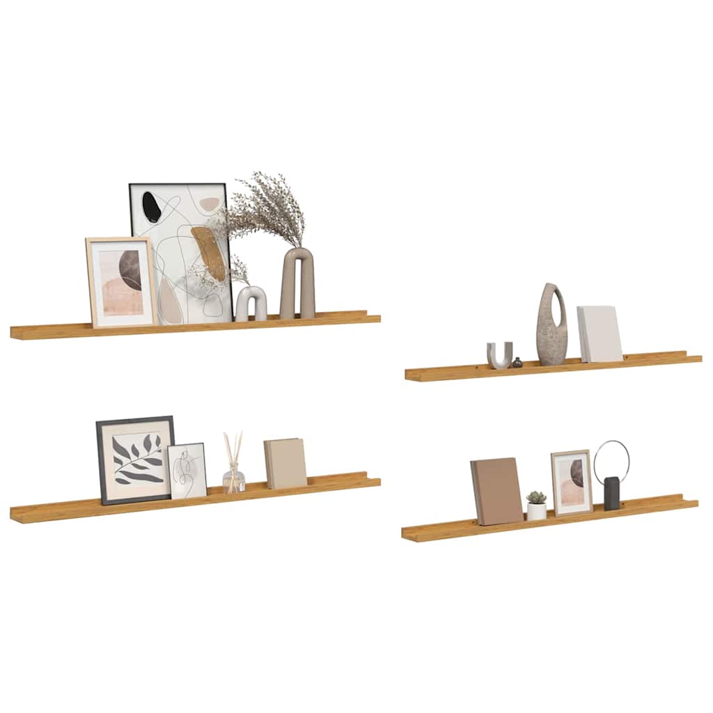 Étagère Murale 4 pcs Beige 115 x 9 x 3 cm Bois d'ingénierie - XIOS