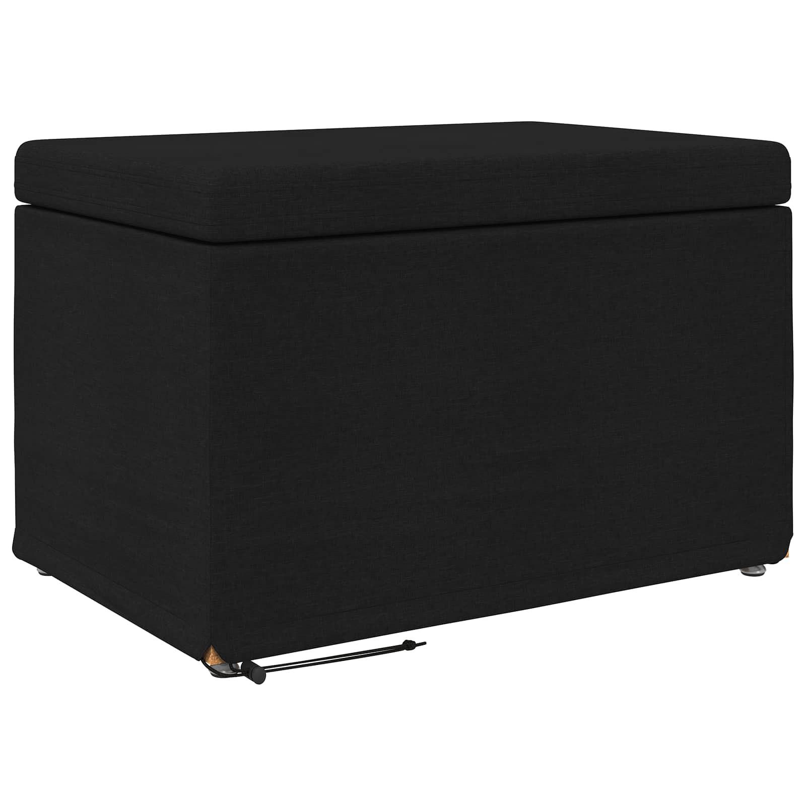 Tabouret Noir 61 x 41 x 40 cm Tissu et bois stratifié - XIOS