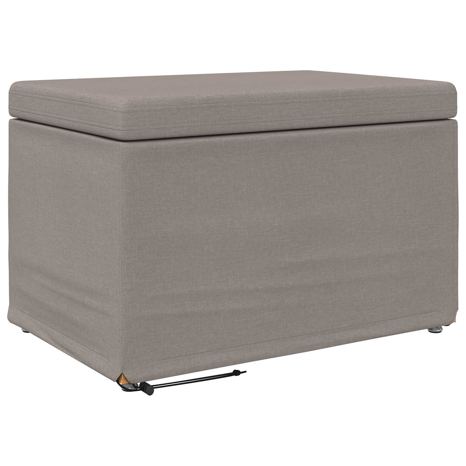Tabouret Taupe 61 x 41 x 40 cm Tissu et bois stratifié - XIOS