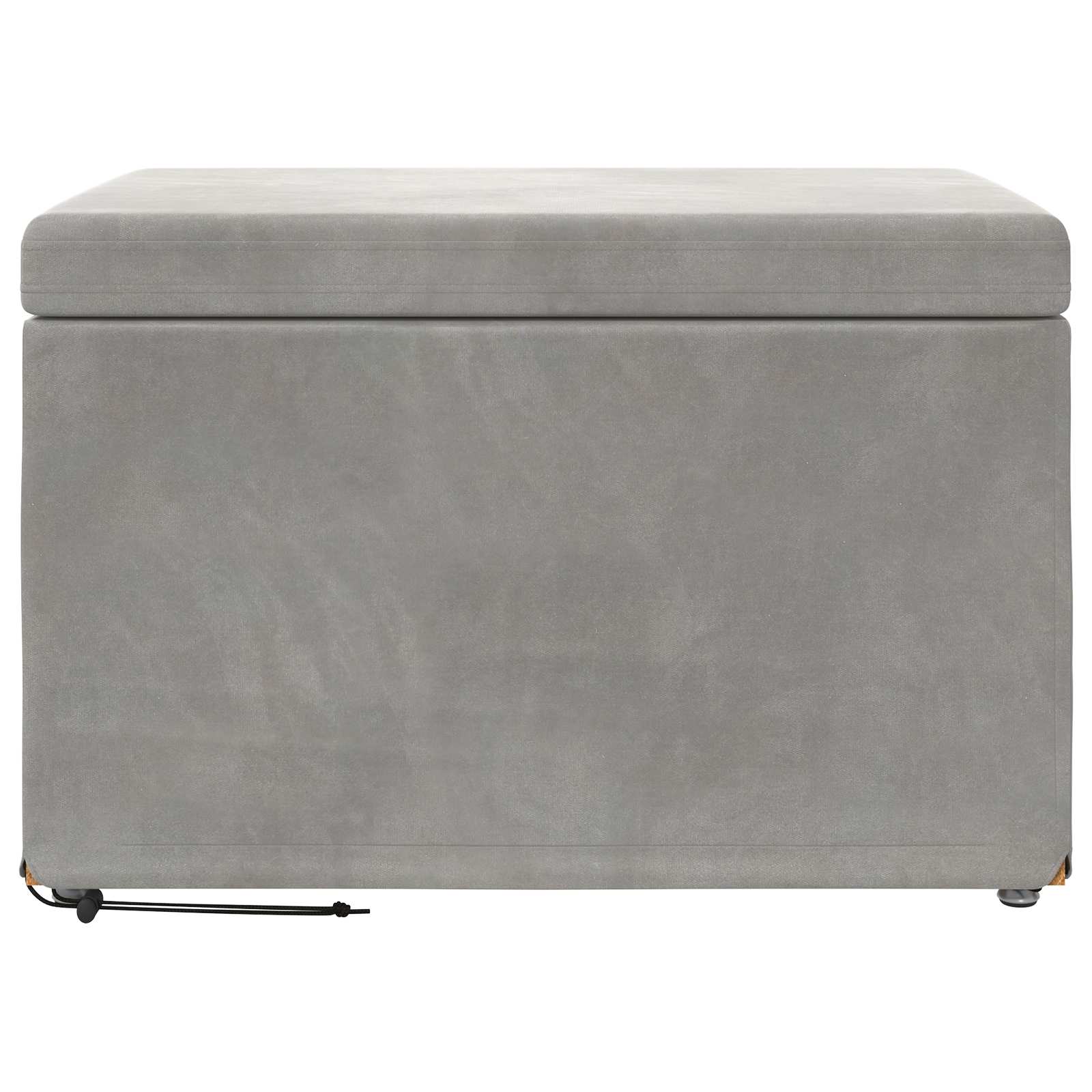 Tabouret Gris clair 61 x 41 x 40 cm Velours et Bois Composite - XIOS