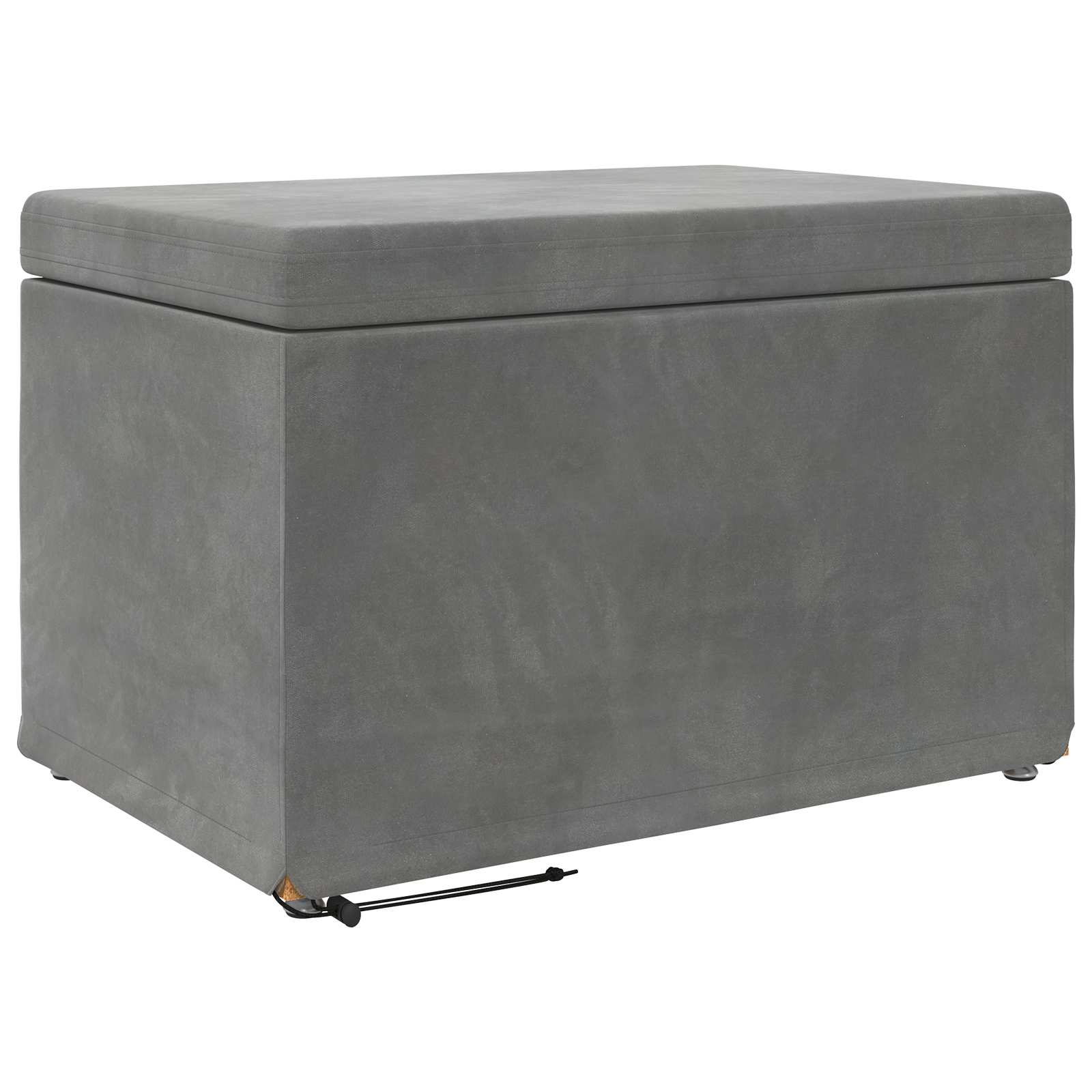 Tabouret Gris foncé 61 x 41 x 40 cm Velours et Bois Composite - XIOS