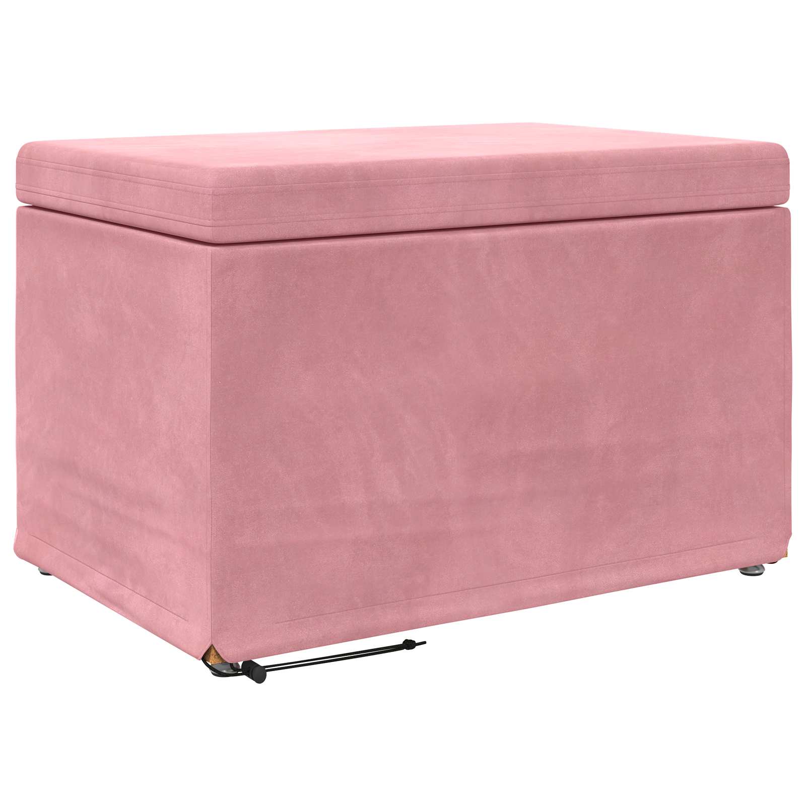 Tabouret Rose 61 x 41 x 40 cm Velours et Bois Composite - XIOS