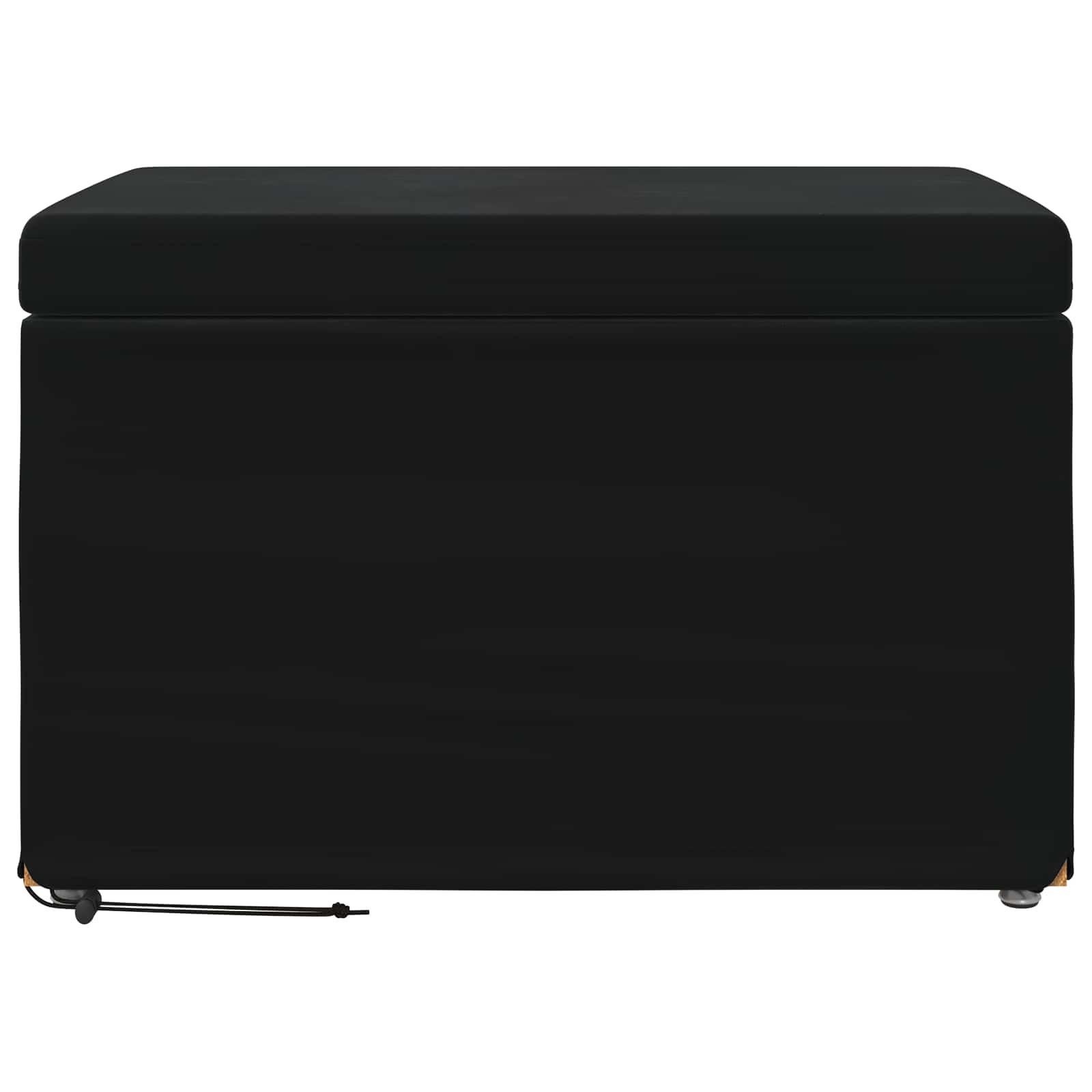 Tabouret Noir 61 x 41 x 40 cm Velours et Bois Composite - XIOS