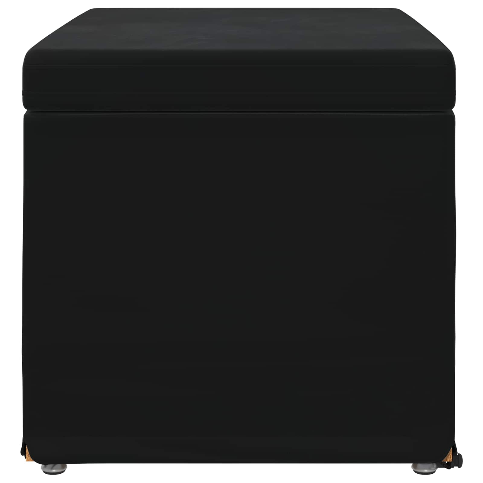 Tabouret Noir 61 x 41 x 40 cm Velours et Bois Composite - XIOS