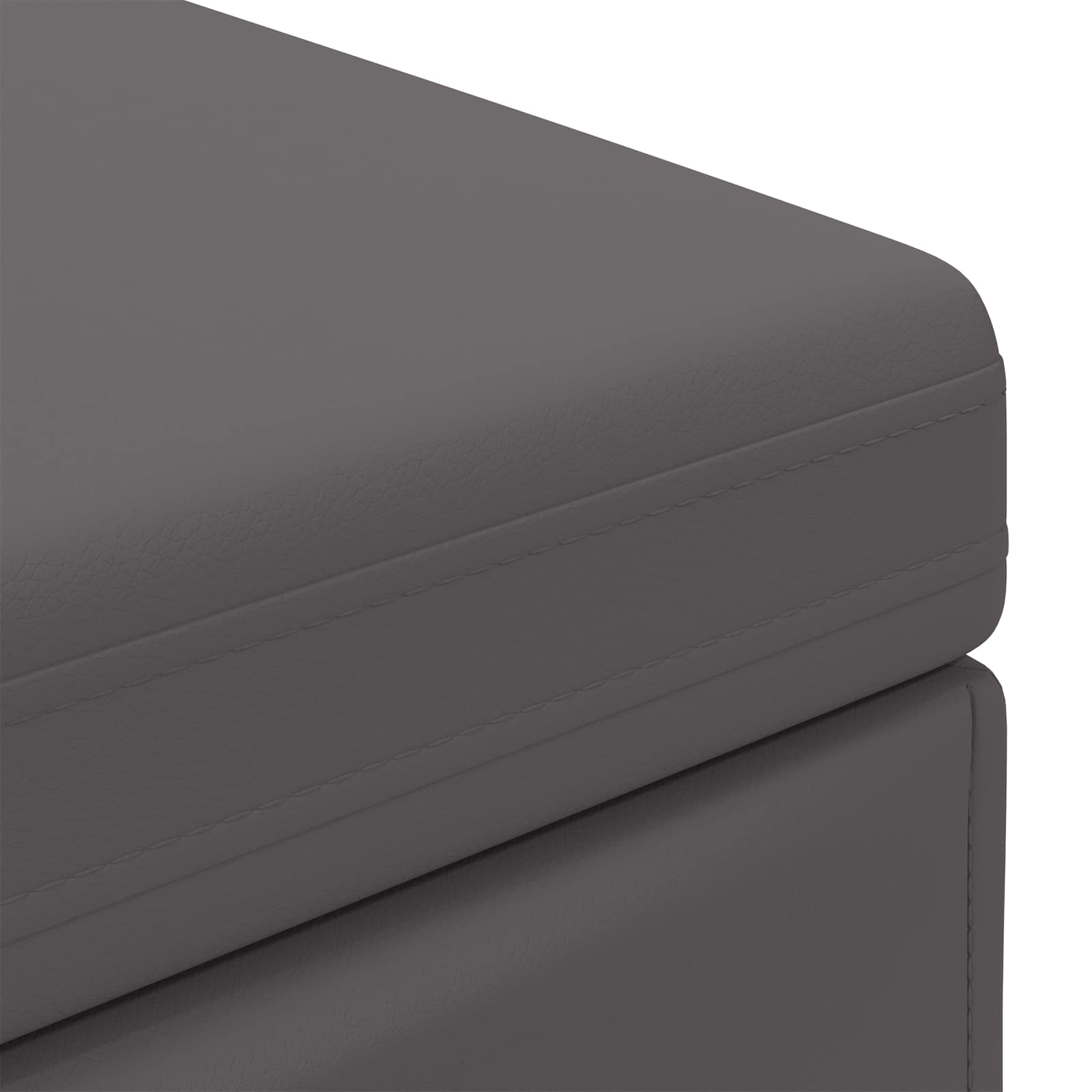 Tabouret Gris Cuir Synthétique et Bois Composite - XIOS