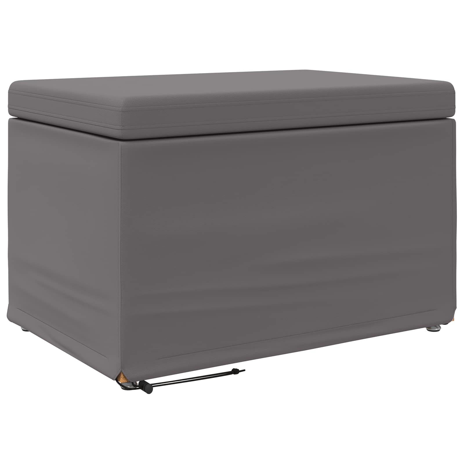 Tabouret Gris Cuir Synthétique et Bois Composite - XIOS