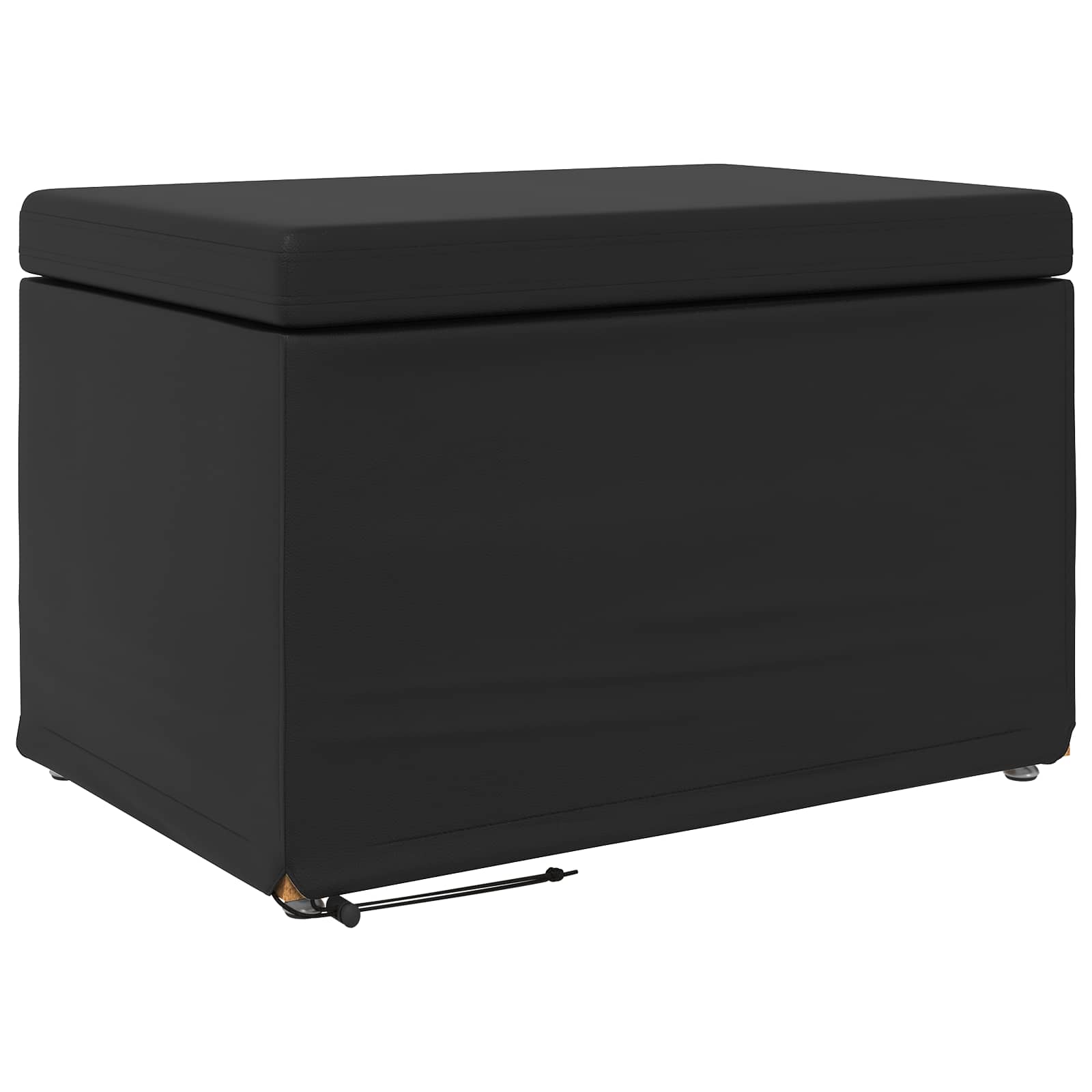 Tabouret Noir Cuir Synthétique et Bois Composite - XIOS