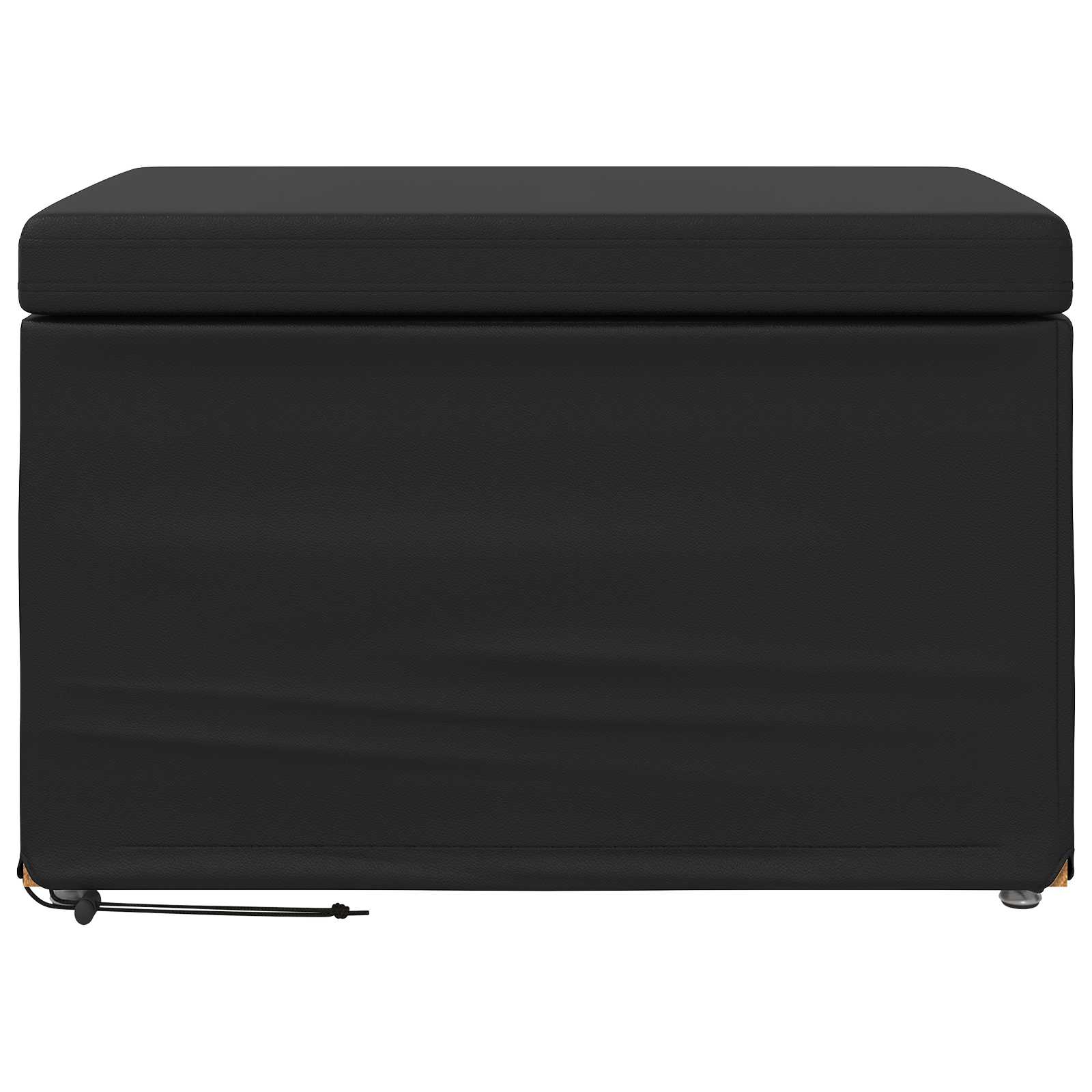 Tabouret Noir Cuir Synthétique et Bois Composite - XIOS