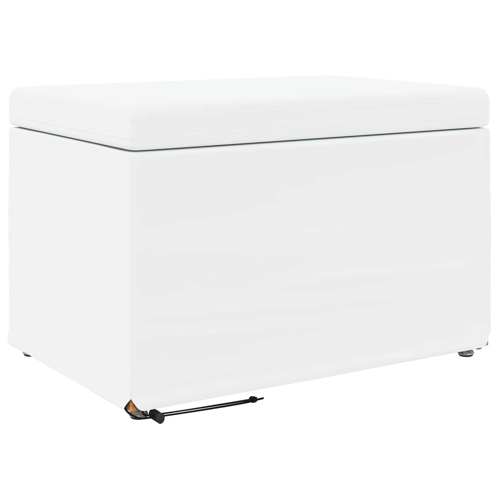 Tabouret Blanc Cuir Synthétique et Bois Composite - XIOS
