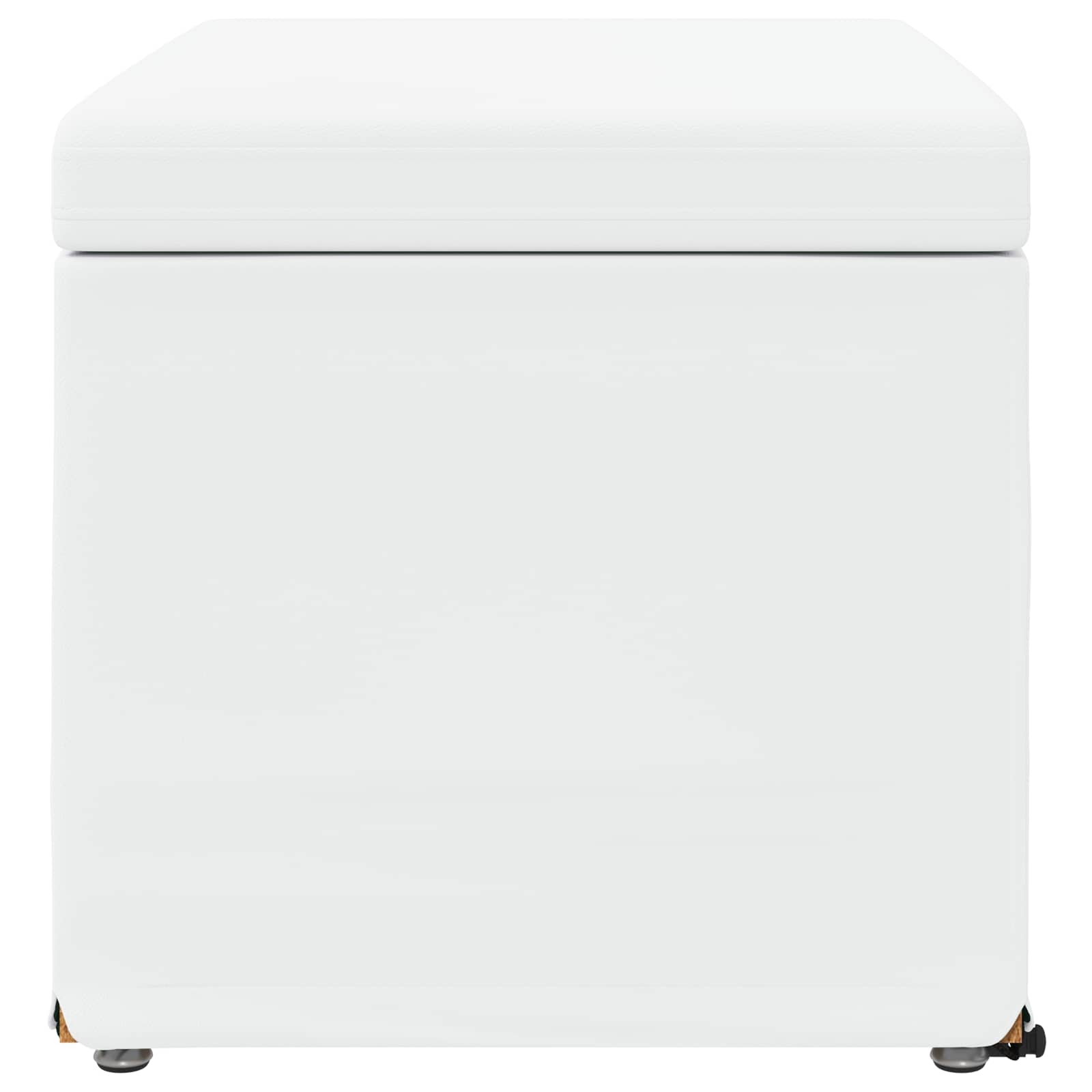 Tabouret Blanc Cuir Synthétique et Bois Composite - XIOS