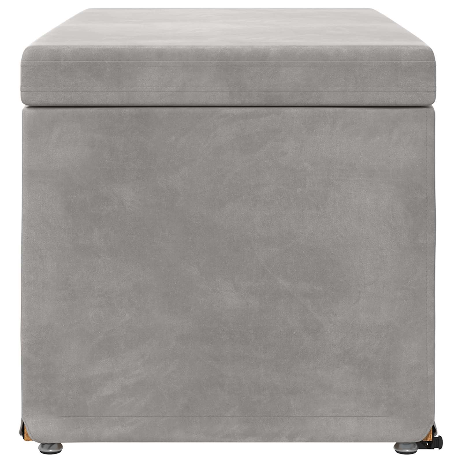 Tabouret Gris clair 81 x 41 x 40 cm Velours et Bois Composite - XIOS