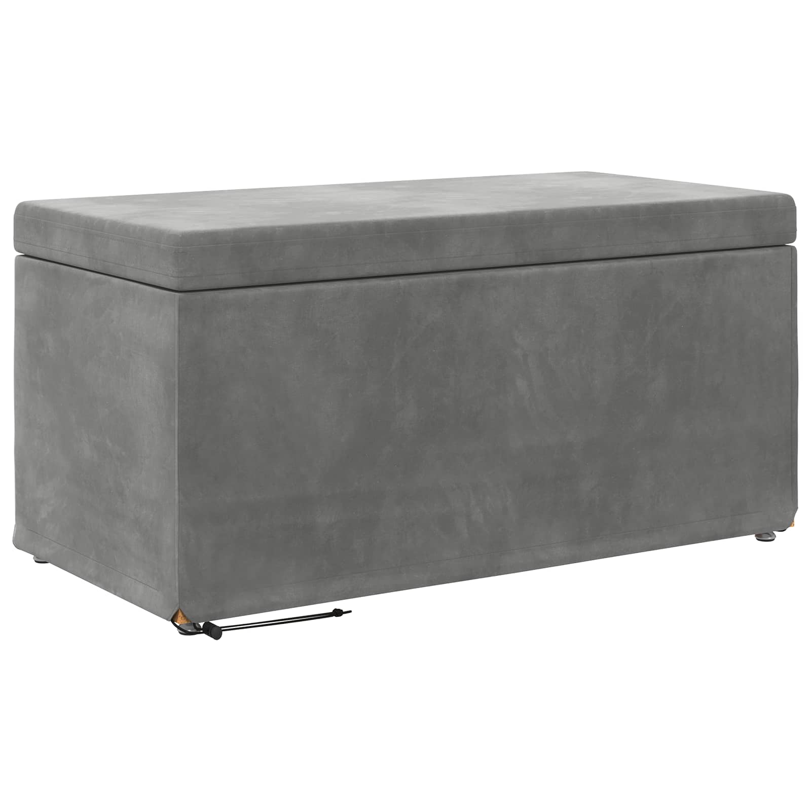 Tabouret Gris foncé 81 x 41 x 40 cm Velours et Bois Composite - XIOS