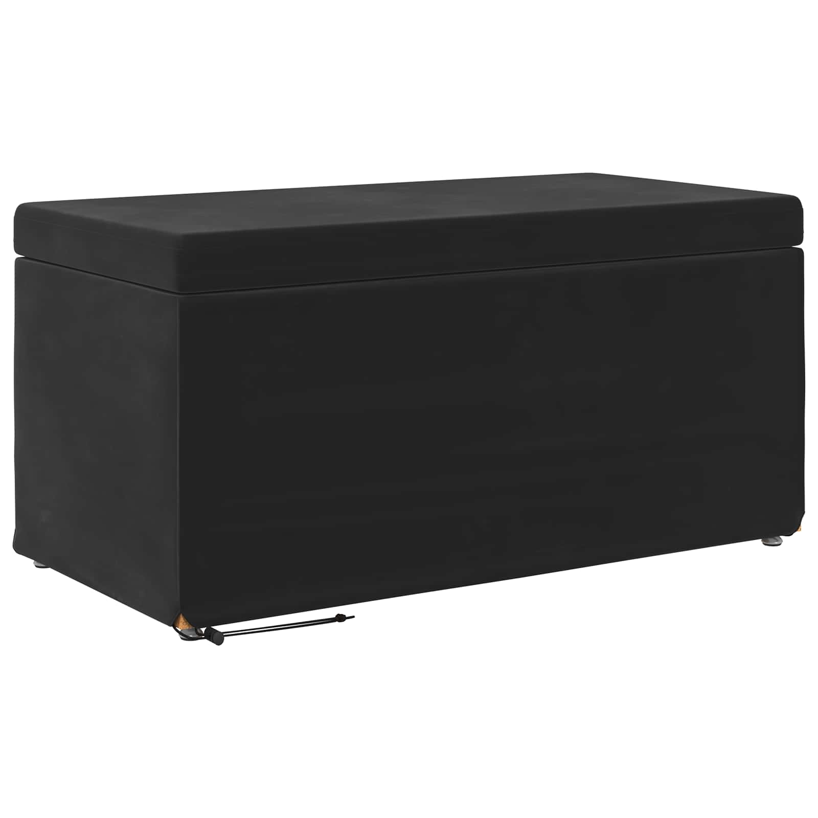 Tabouret Noir 81 x 41 x 40 cm Velours et Bois Composite - XIOS
