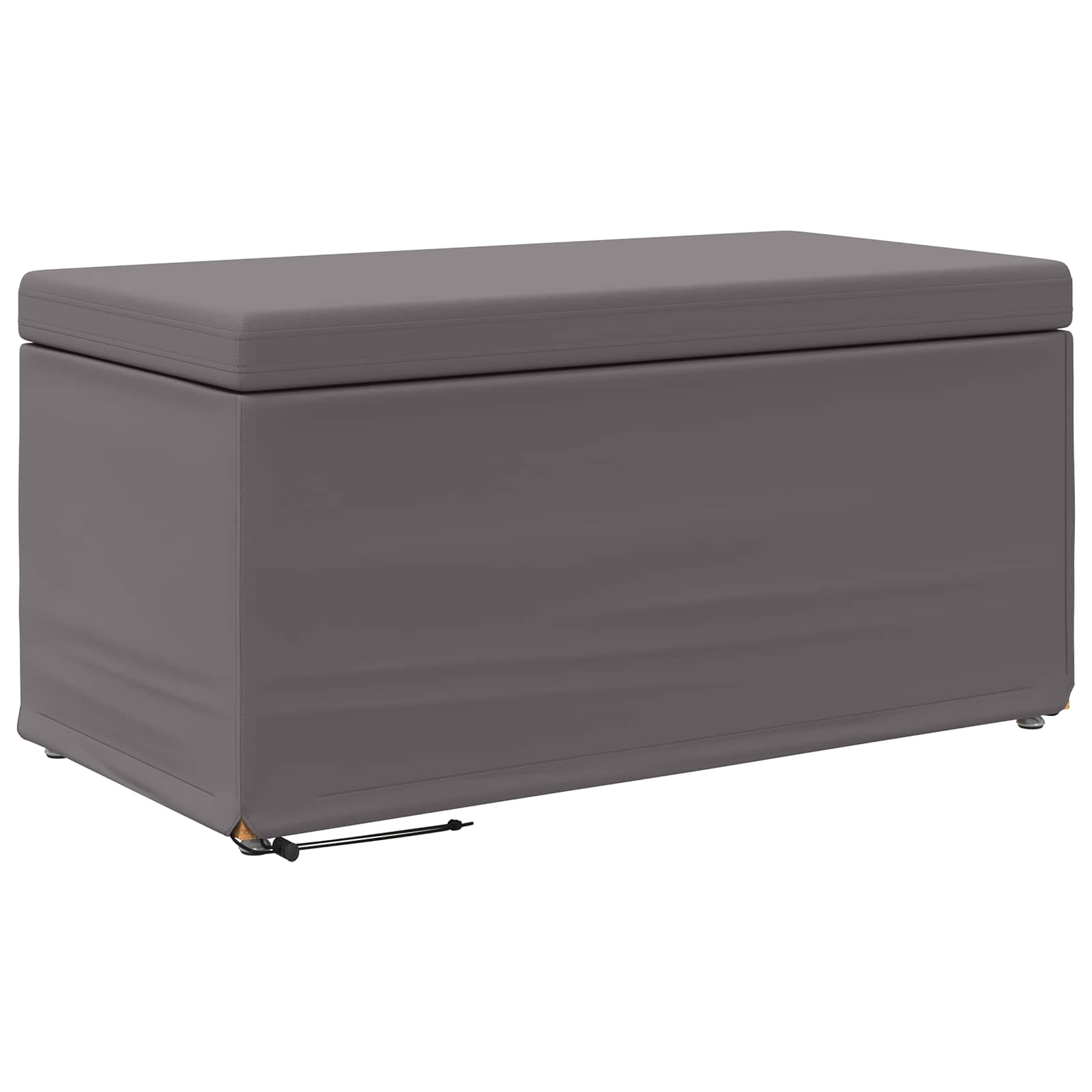 Tabouret Gris Cuir Synthétique et Bois Composite - XIOS