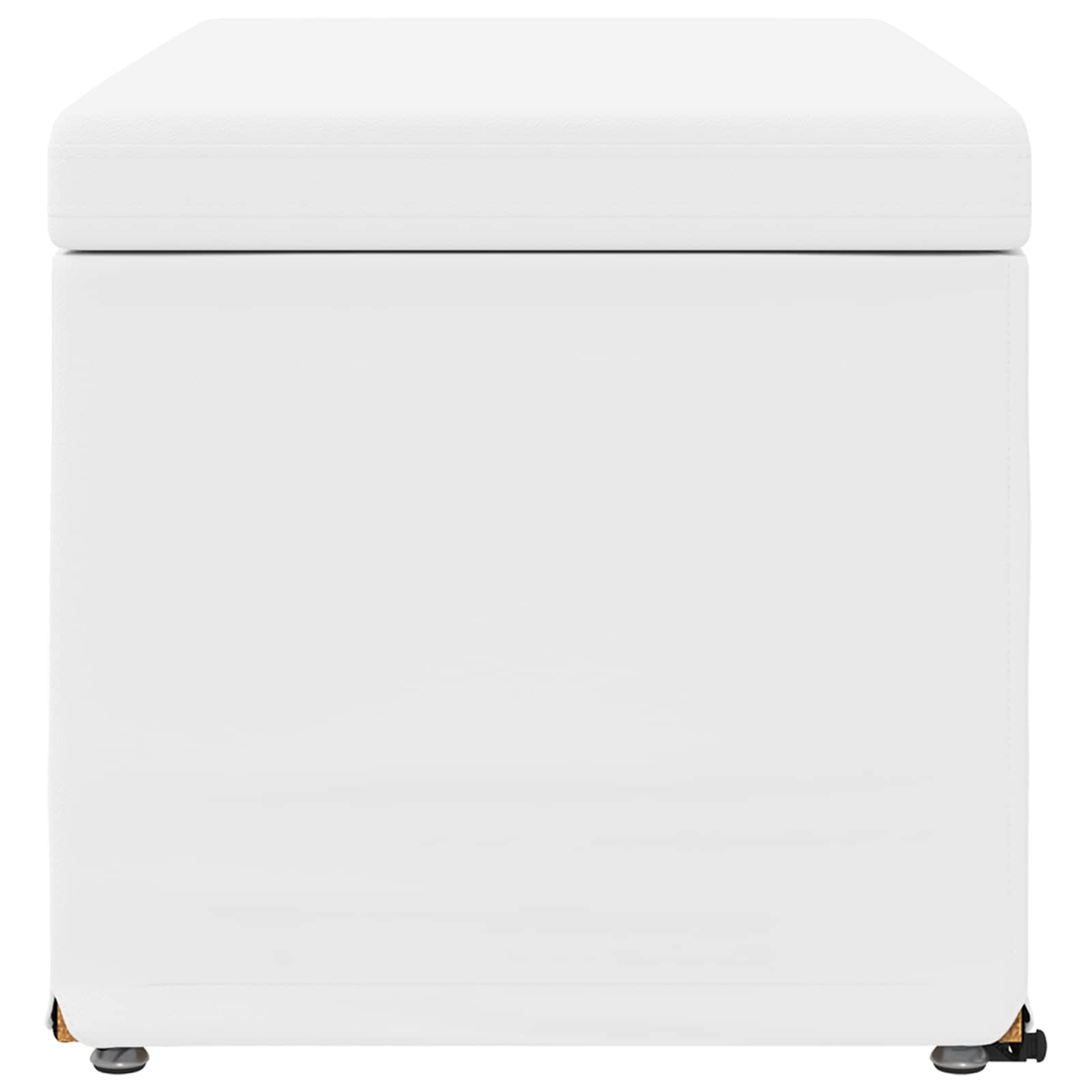 Tabouret Blanc Cuir Synthétique et Bois Composite - XIOS