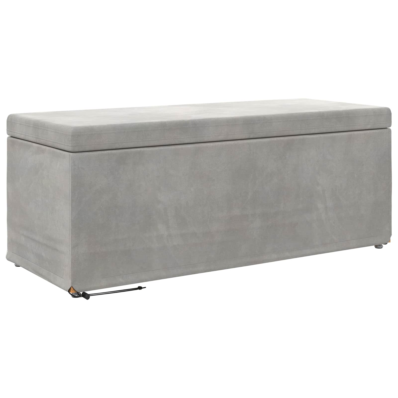 Tabouret Gris clair 101 x 41 x 40 cm Velours et Bois Composite - XIOS