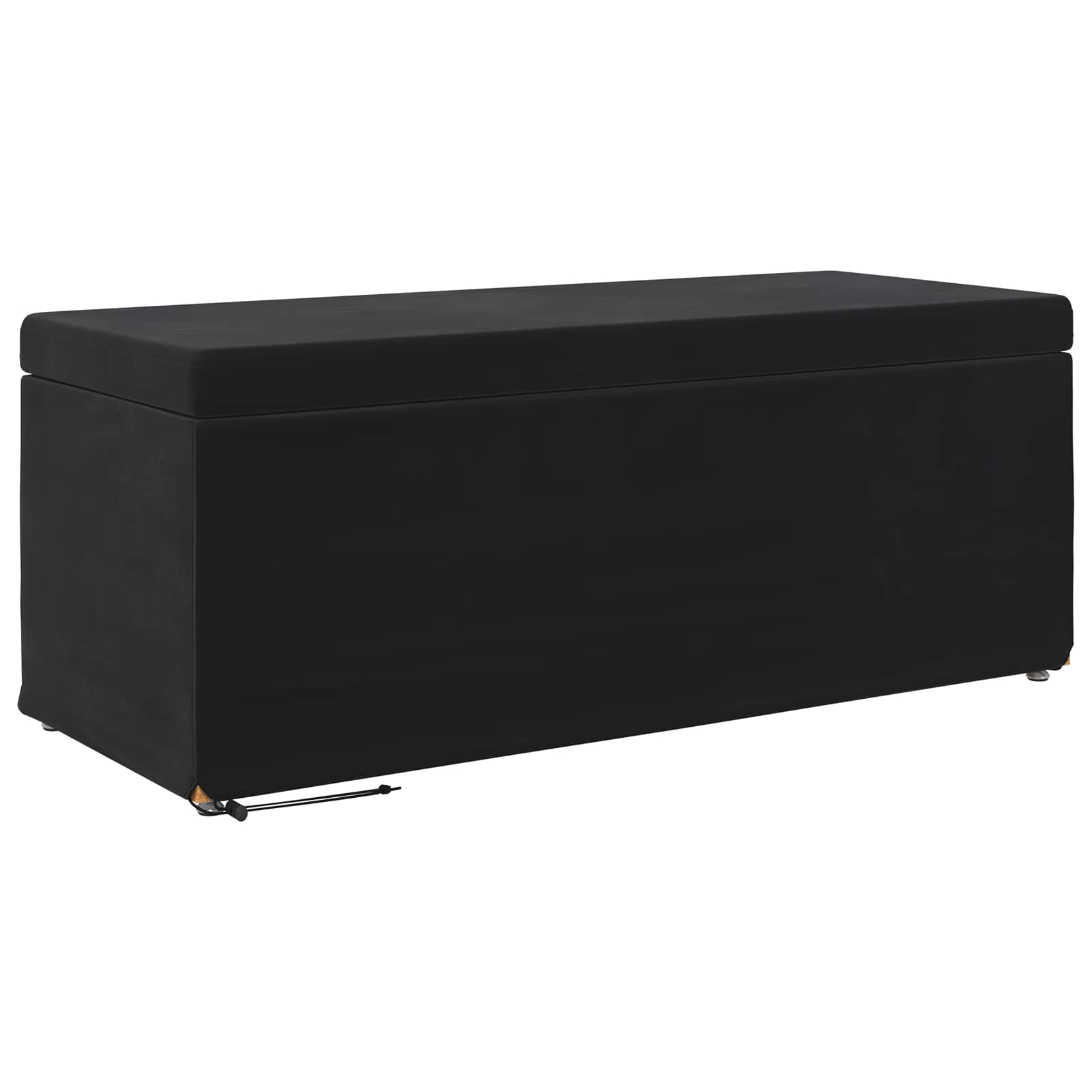 Tabouret Noir 101 x 41 x 40 cm Velours et Bois Composite - XIOS