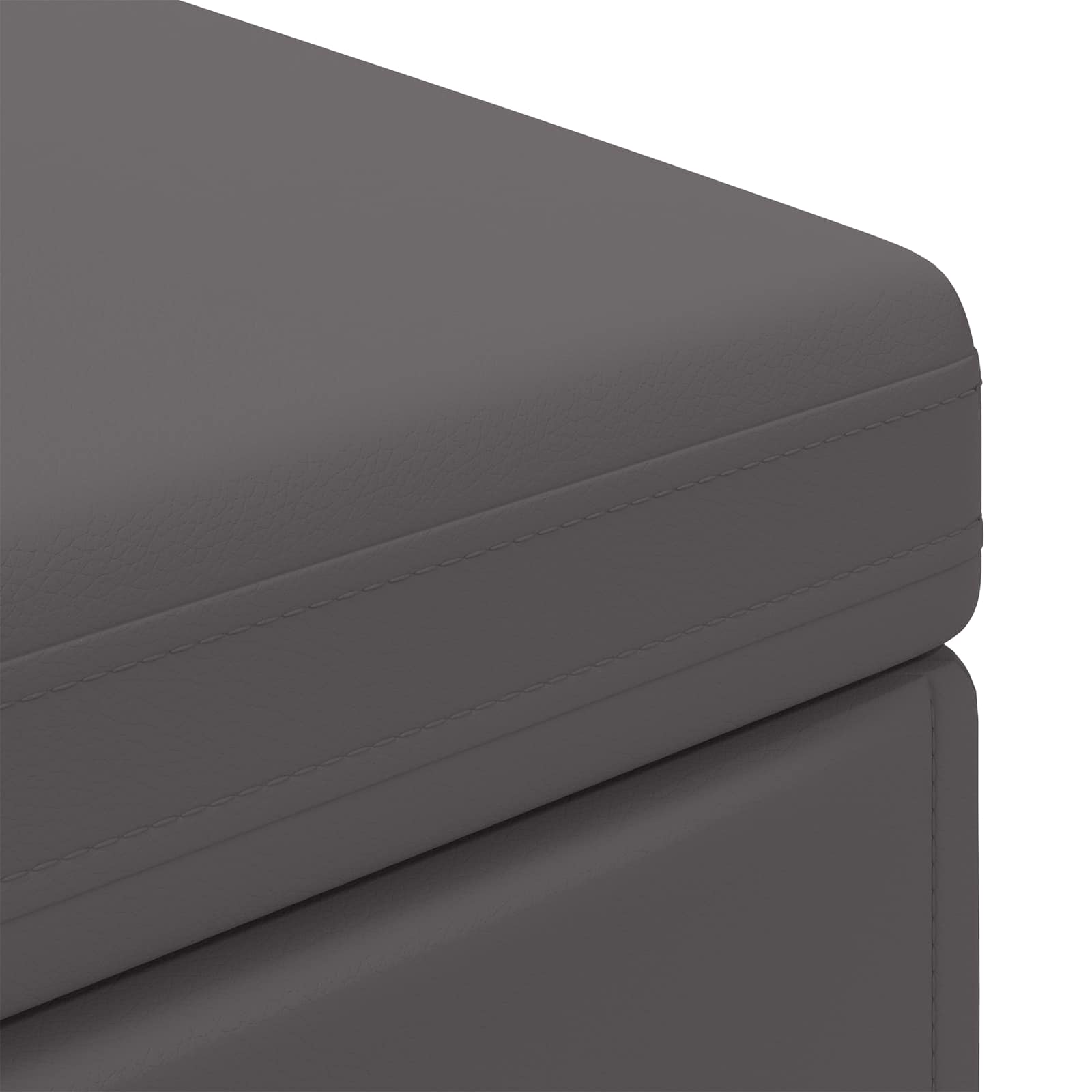 Tabouret Gris Cuir Synthétique et Bois Composite - XIOS