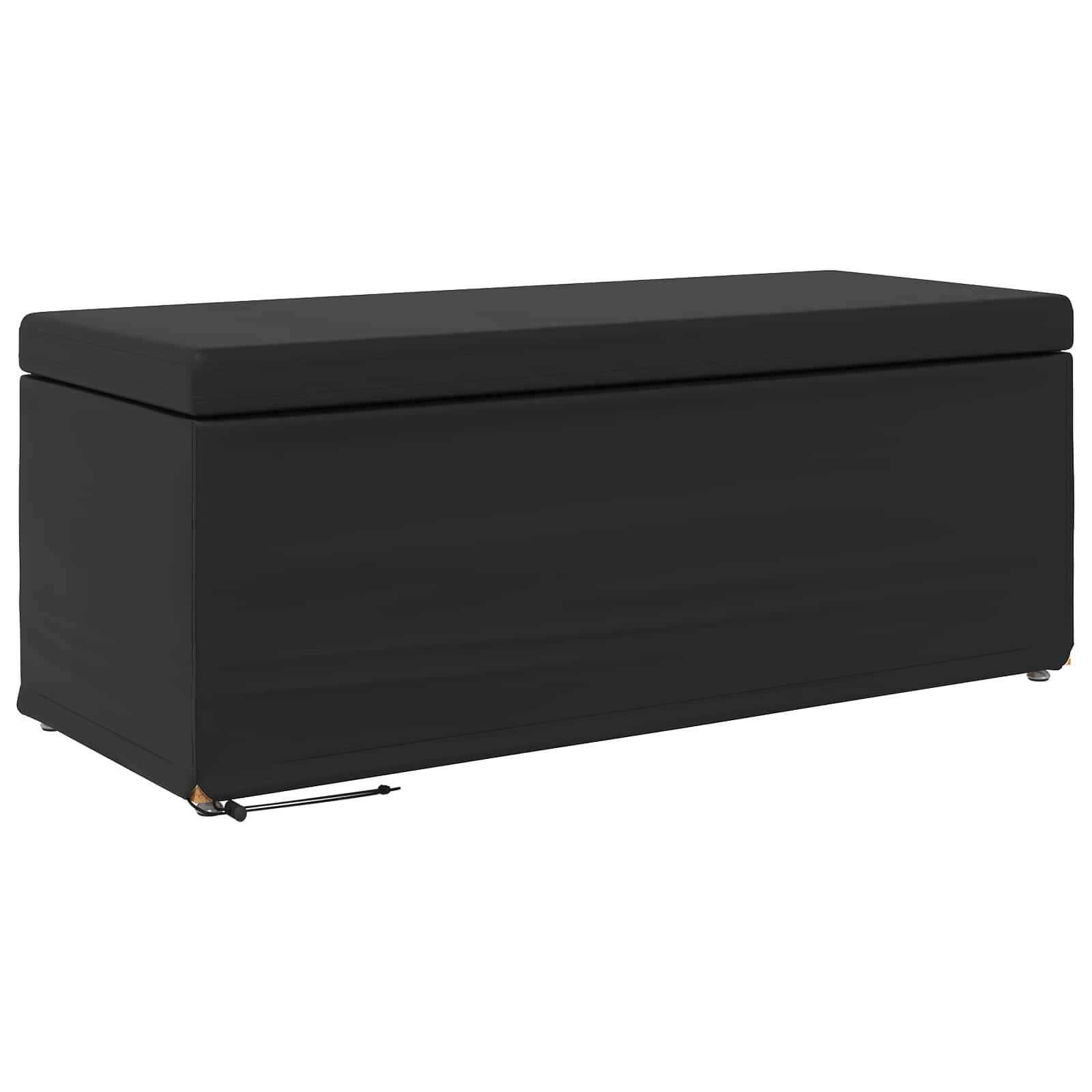 Tabouret Noir Cuir Synthétique et Bois Composite - XIOS