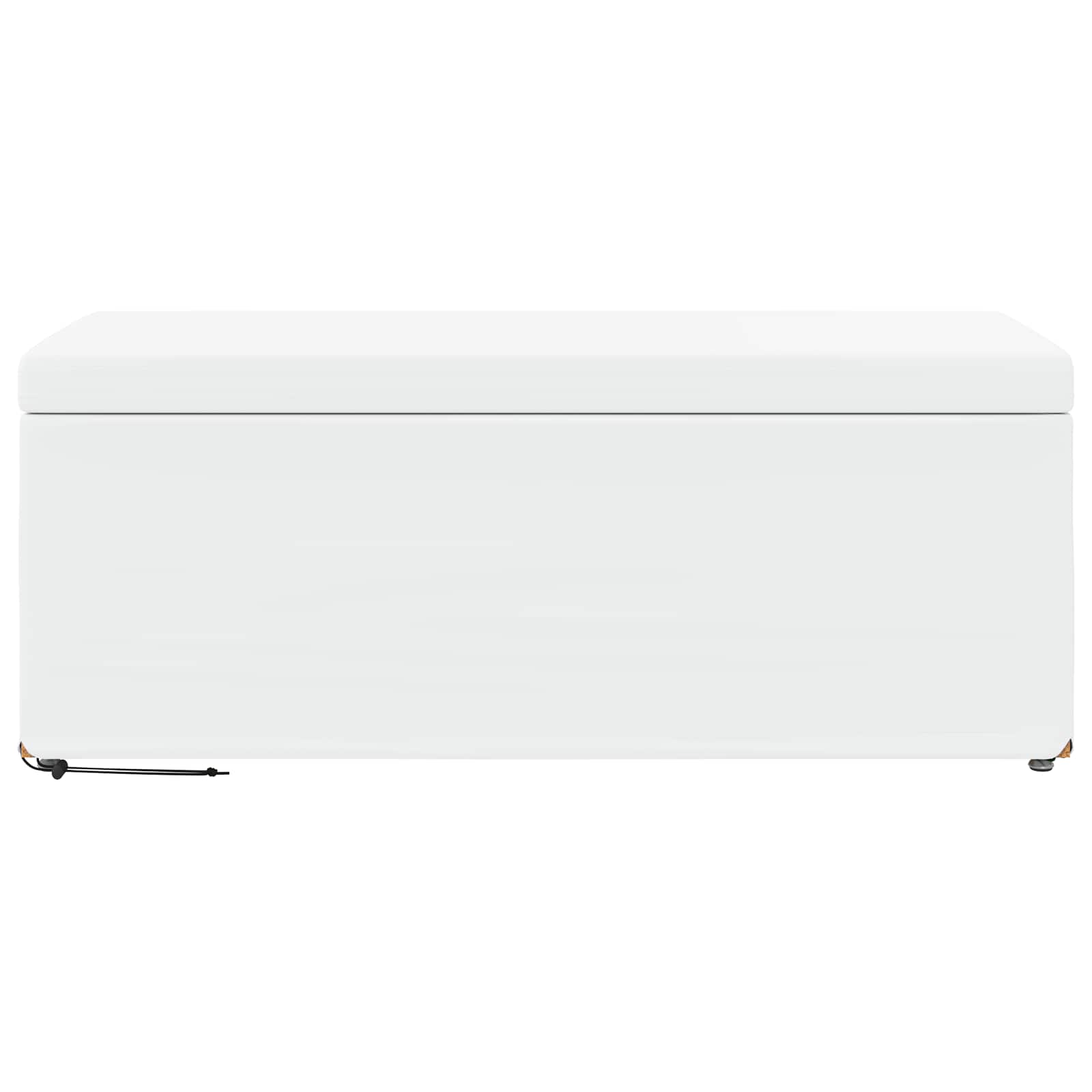 Tabouret Blanc Cuir Synthétique et Bois Composite - XIOS