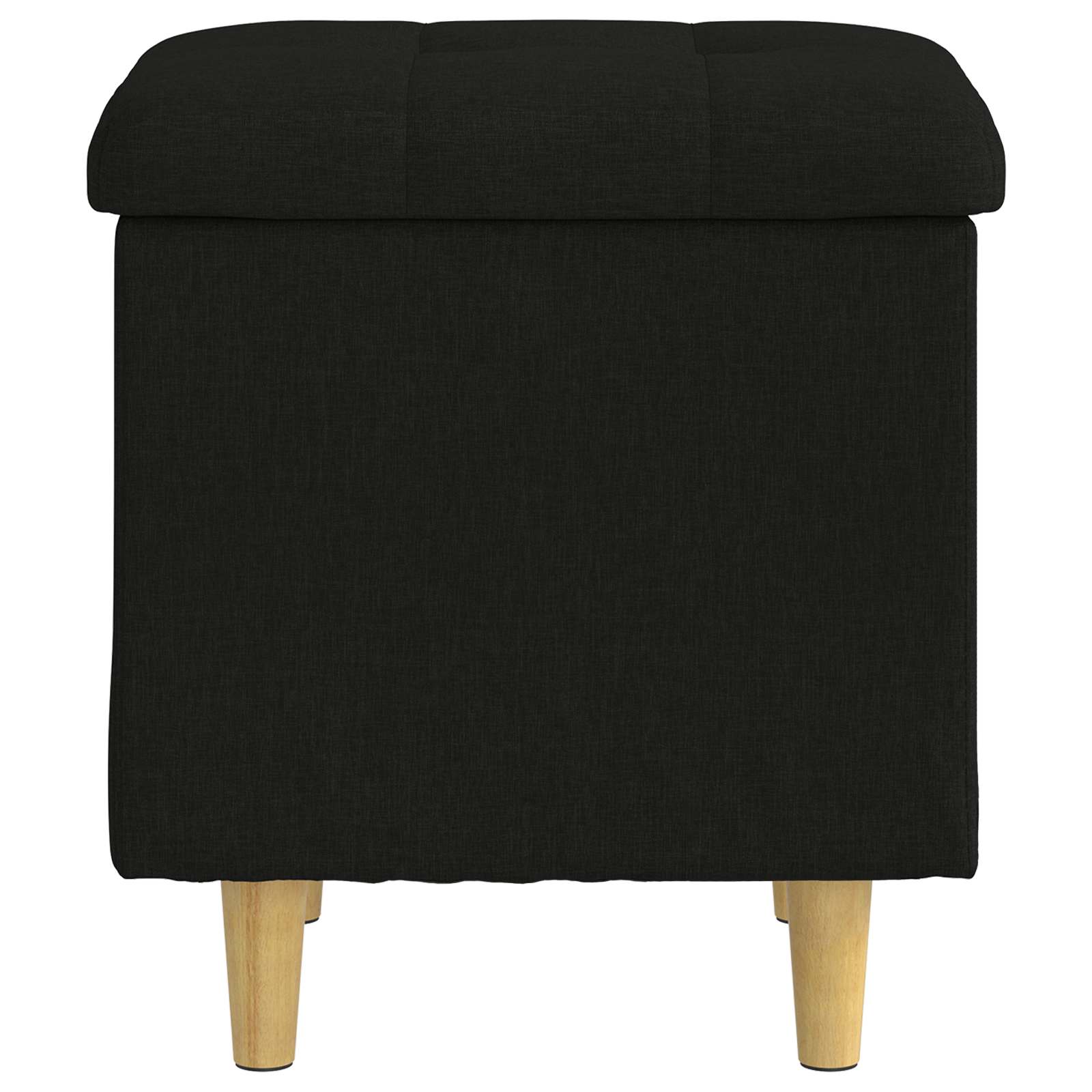 Pouf de rangement avec coussin Noir 40 x 40 x 45 cm tissu - XIOS