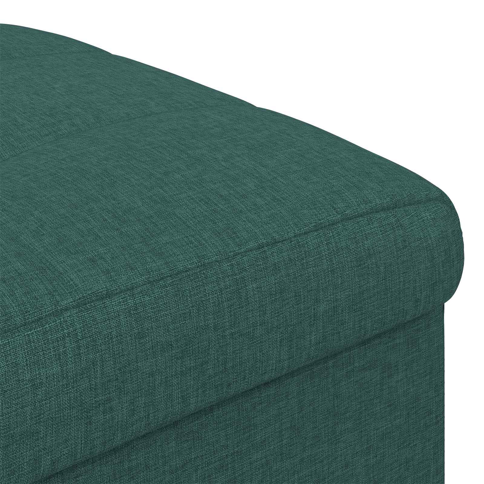 Pouf de rangement avec coussin Vert foncé 40 x 40 x 45 cm tissu - XIOS
