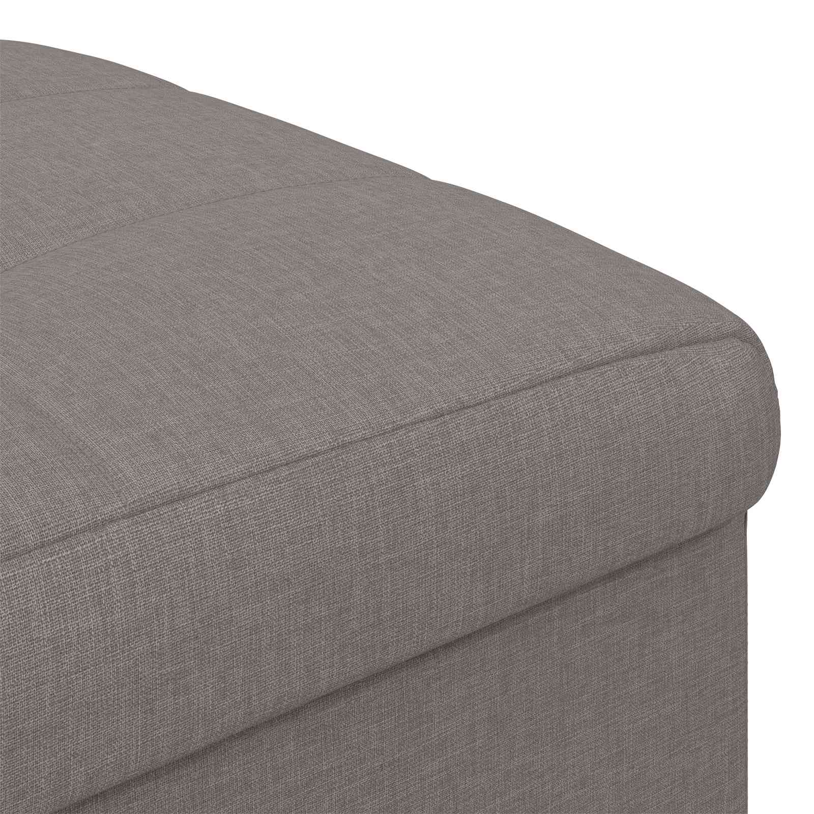 Pouf de rangement avec coussin Taupe 40 x 40 x 45 cm tissu - XIOS