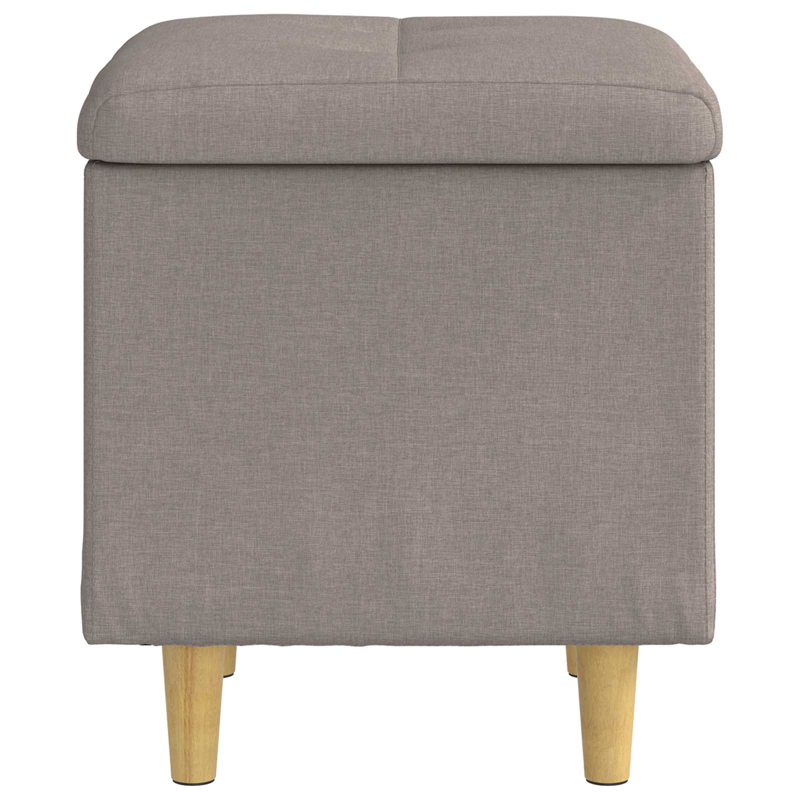 Pouf de rangement avec coussin Taupe 40 x 40 x 45 cm tissu - XIOS